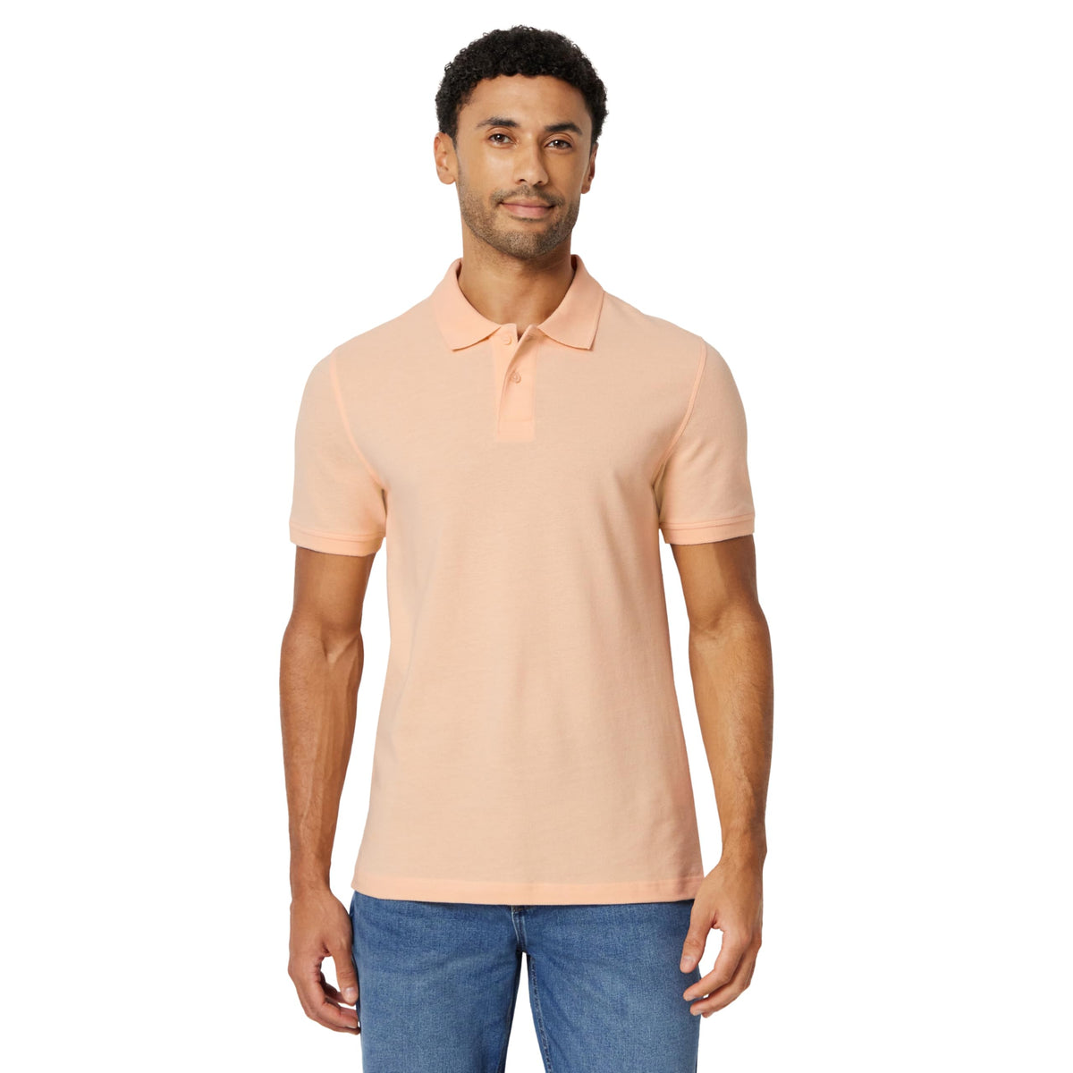 Amazon Essentials Men's Short Sleeve Slim-Fit Cotton Pique Polo Shirt, Breathable Collared