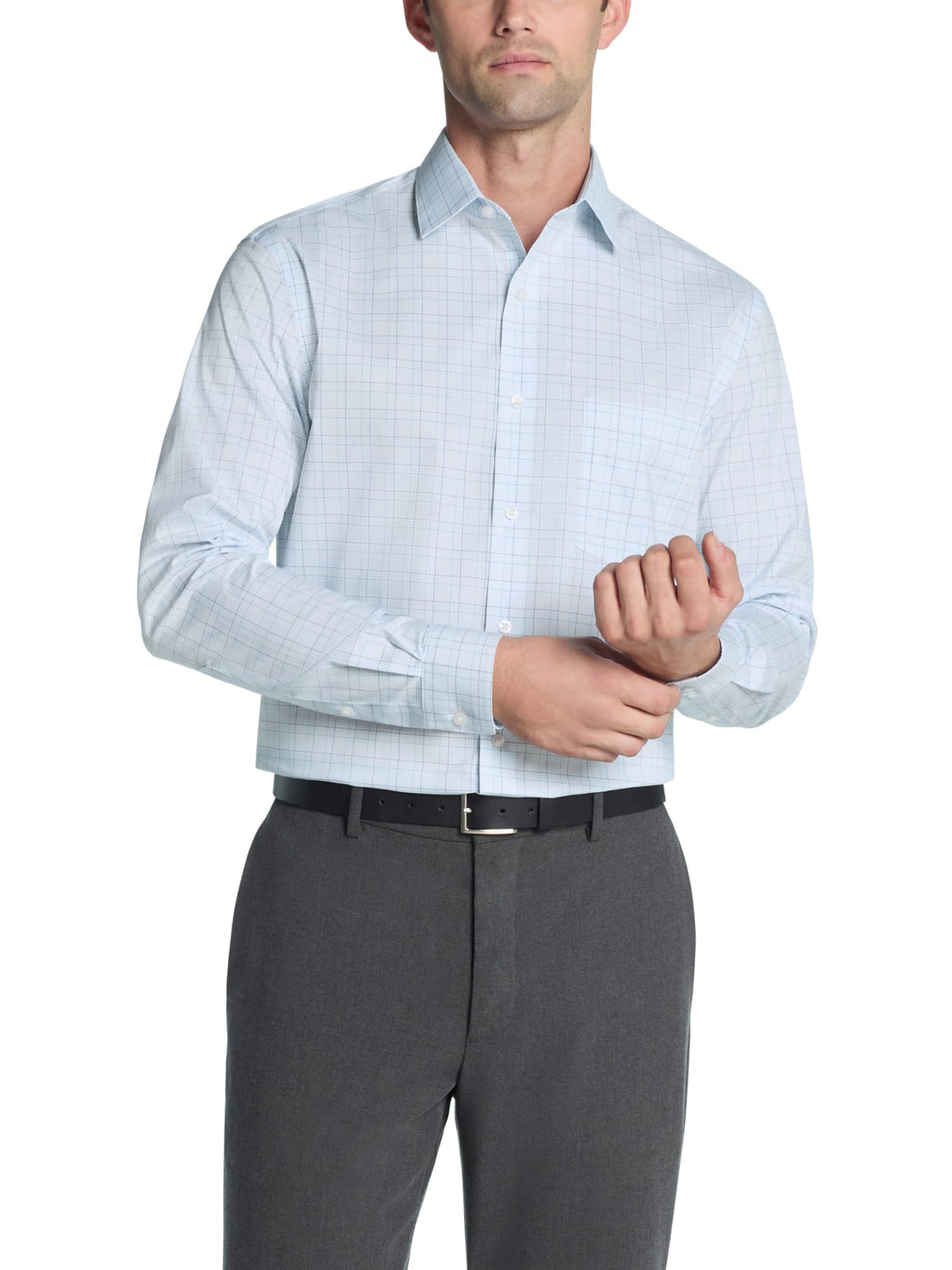 Van Heusen Men's Van Heusen Men's Dress Shirt Regular Fit Ultra Wrinkle Free Flex Collar Stretch Solid