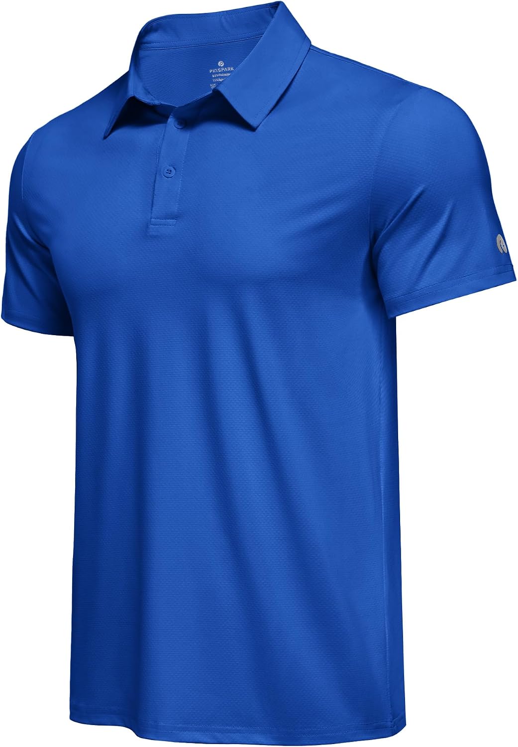 PINSPARK Men's Golf Polo Shirts UPF 50+ Moisture Wicking Collared Shirts