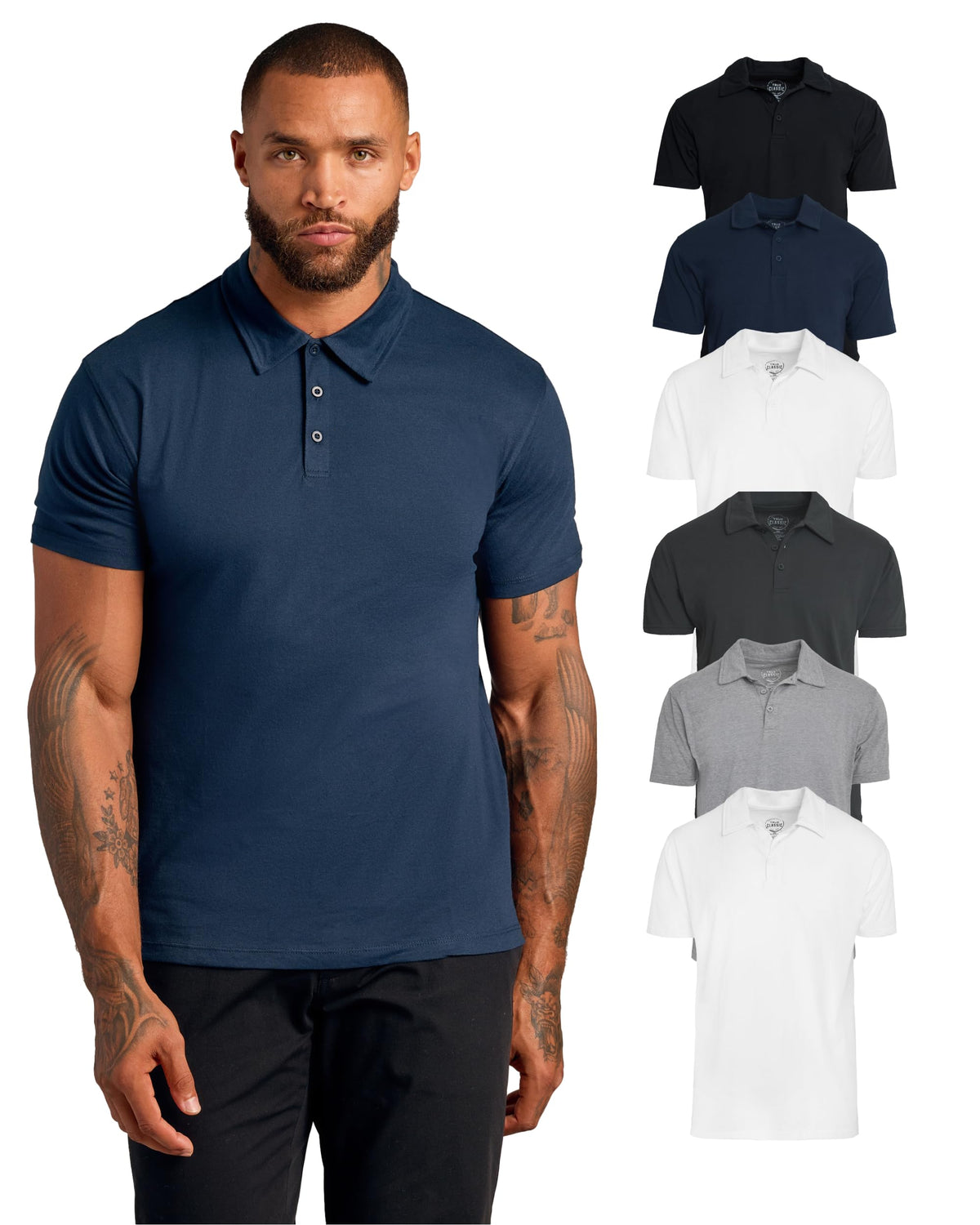 True Classic Mens Novelty Polo Shirts