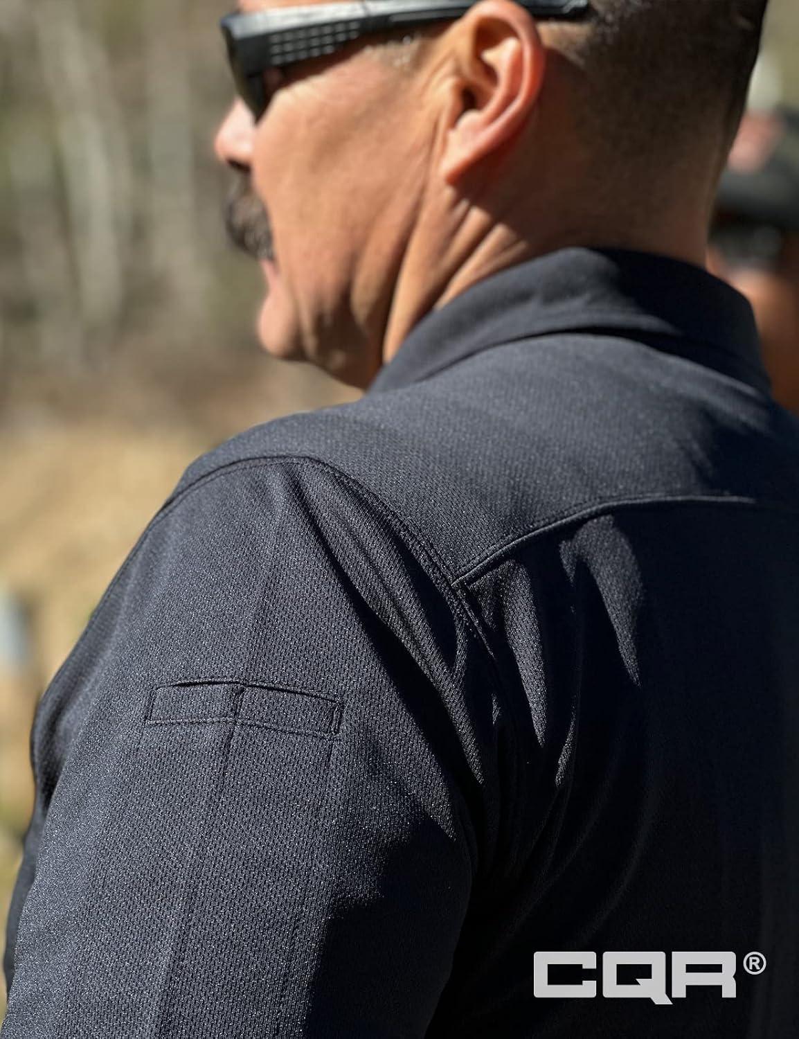 CQR Men's Quick Dry Tactical Polo Shirt, Lightweight Breathable Performance Polo, Short Sleeve UPF 50+ Outdoor Golf Shirt
