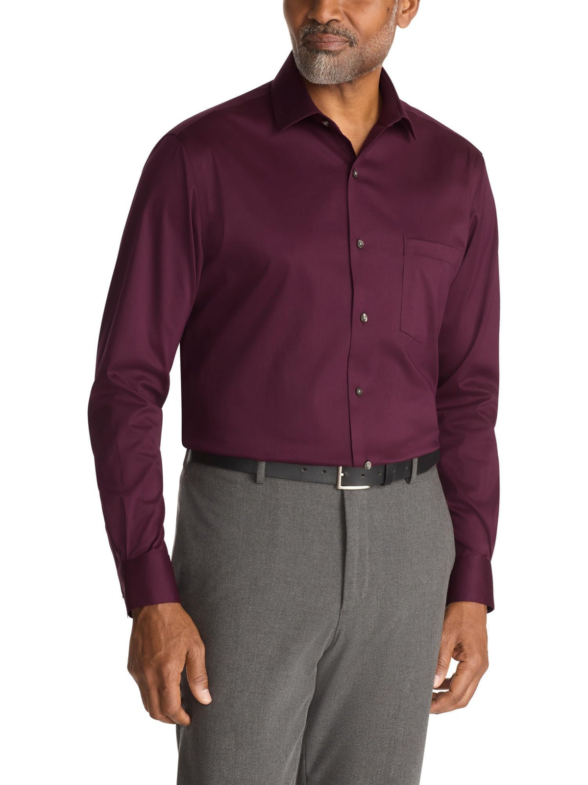 Van Heusen Men's Van Heusen Men's Dress Shirt Regular Fit Ultra Wrinkle Free Flex Collar Stretch Solid