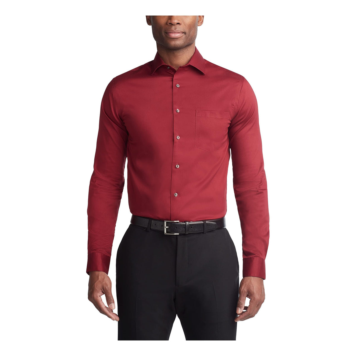 Van Heusen Men's Van Heusen Men's Dress Shirt Regular Fit Ultra Wrinkle Free Flex Collar Stretch Solid