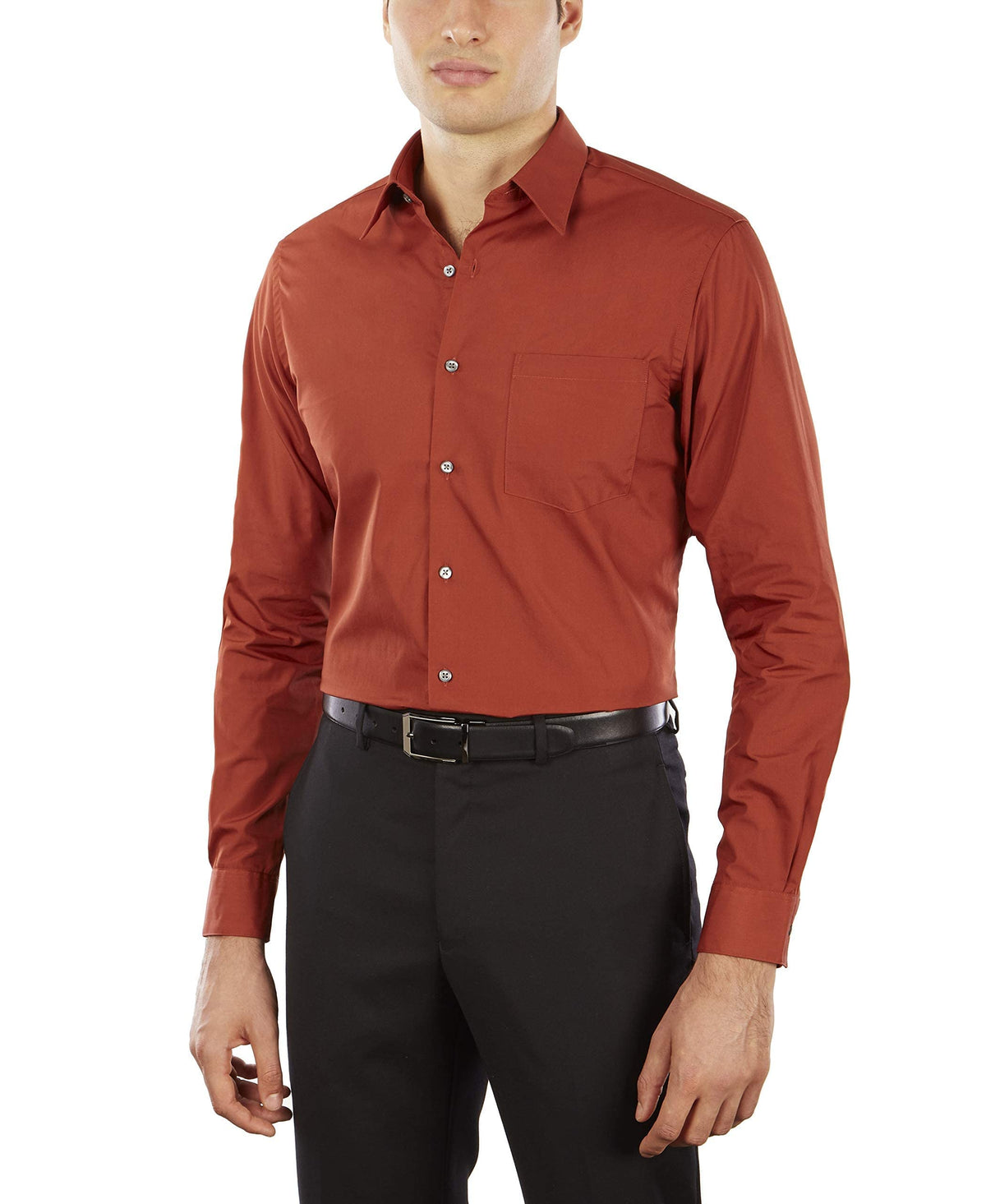 Van Heusen Men's Dress Shirt Fitted Poplin Solid
