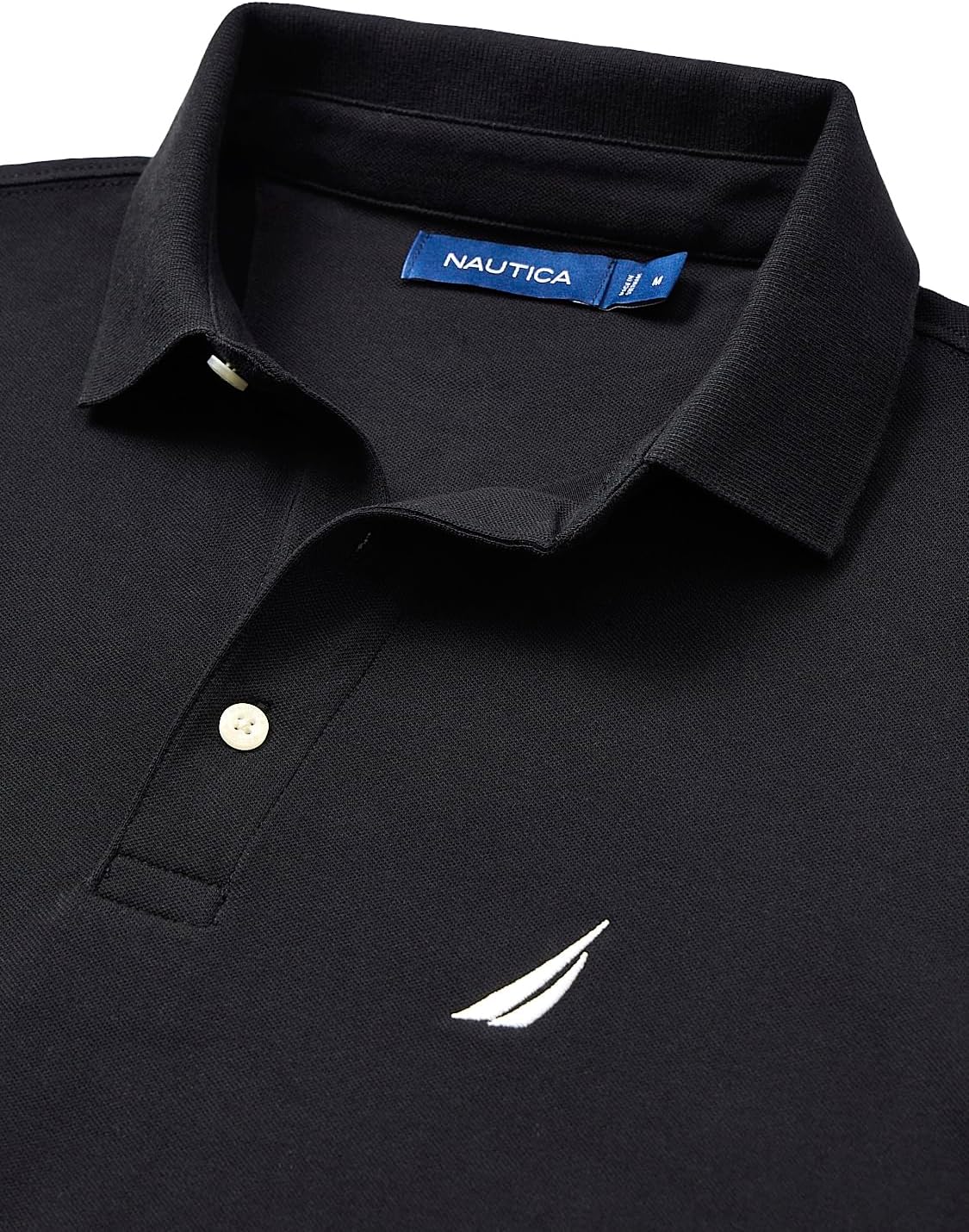 Nautica Men's Short Sleeve Solid Stretch Cotton Pique Polo Shirt
