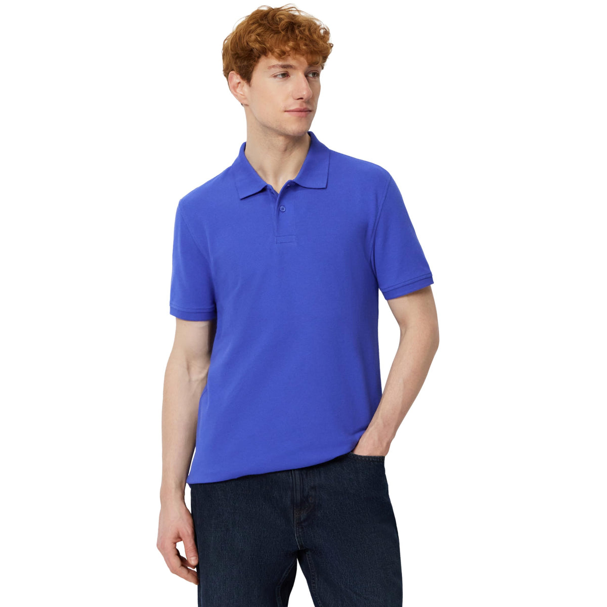 Amazon Essentials Men's Short Sleeve Slim-Fit Cotton Pique Polo Shirt, Breathable Collared