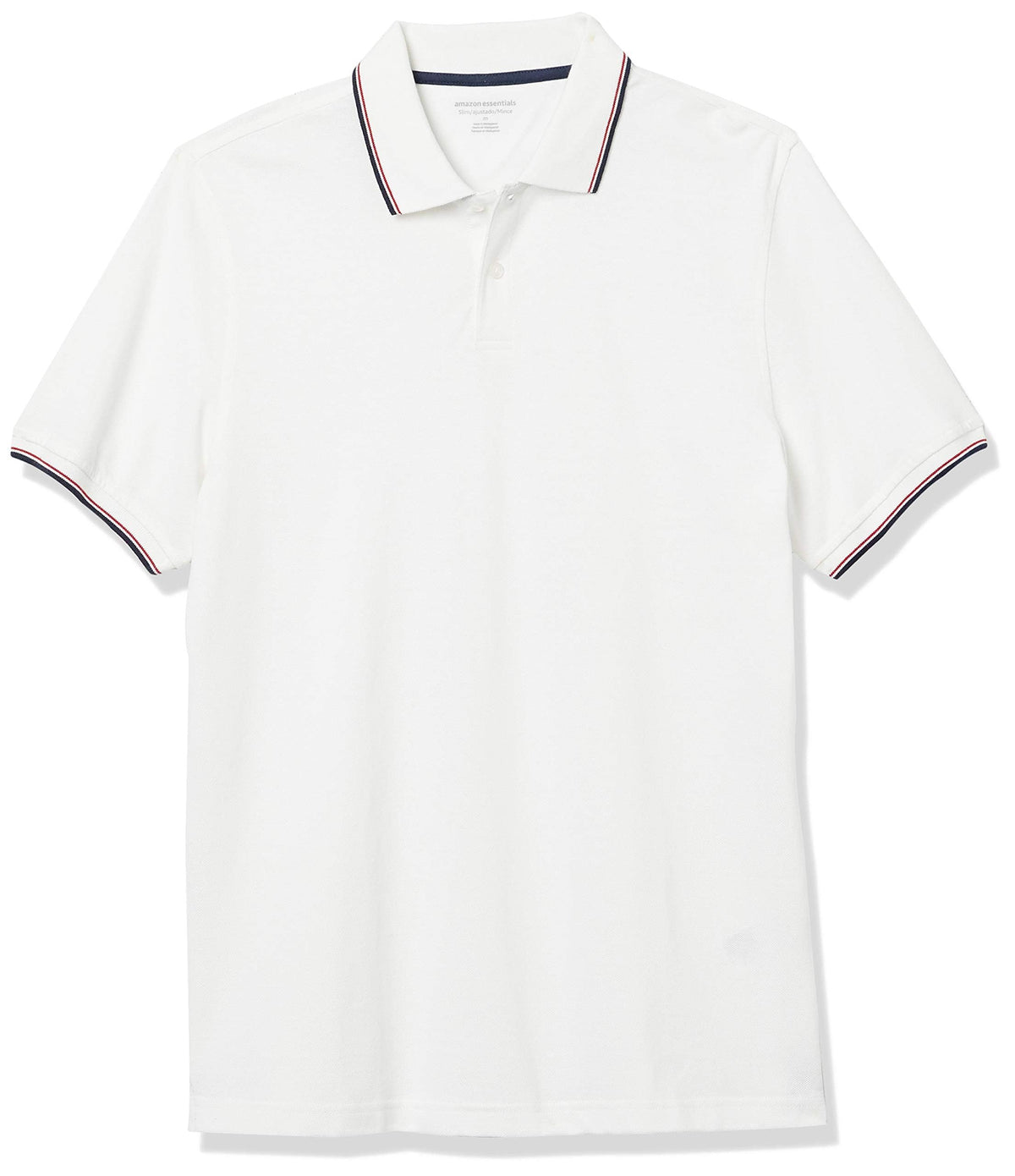 Amazon Essentials Men's Short Sleeve Slim-Fit Cotton Pique Polo Shirt, Breathable Collared