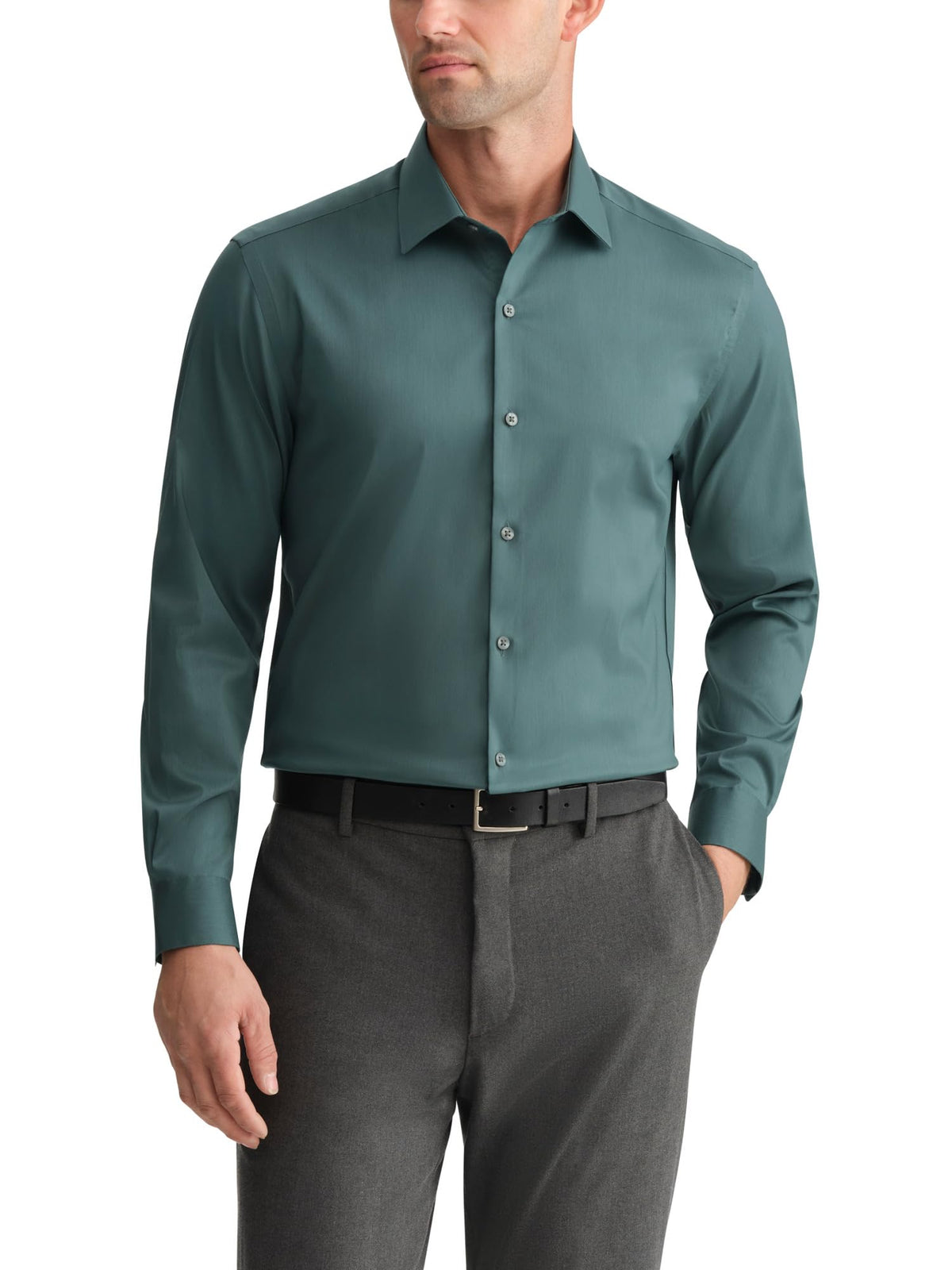 Van Heusen Men's Van Heusen Men's Dress Shirt Regular Fit Ultra Wrinkle Free Flex Collar Stretch Solid