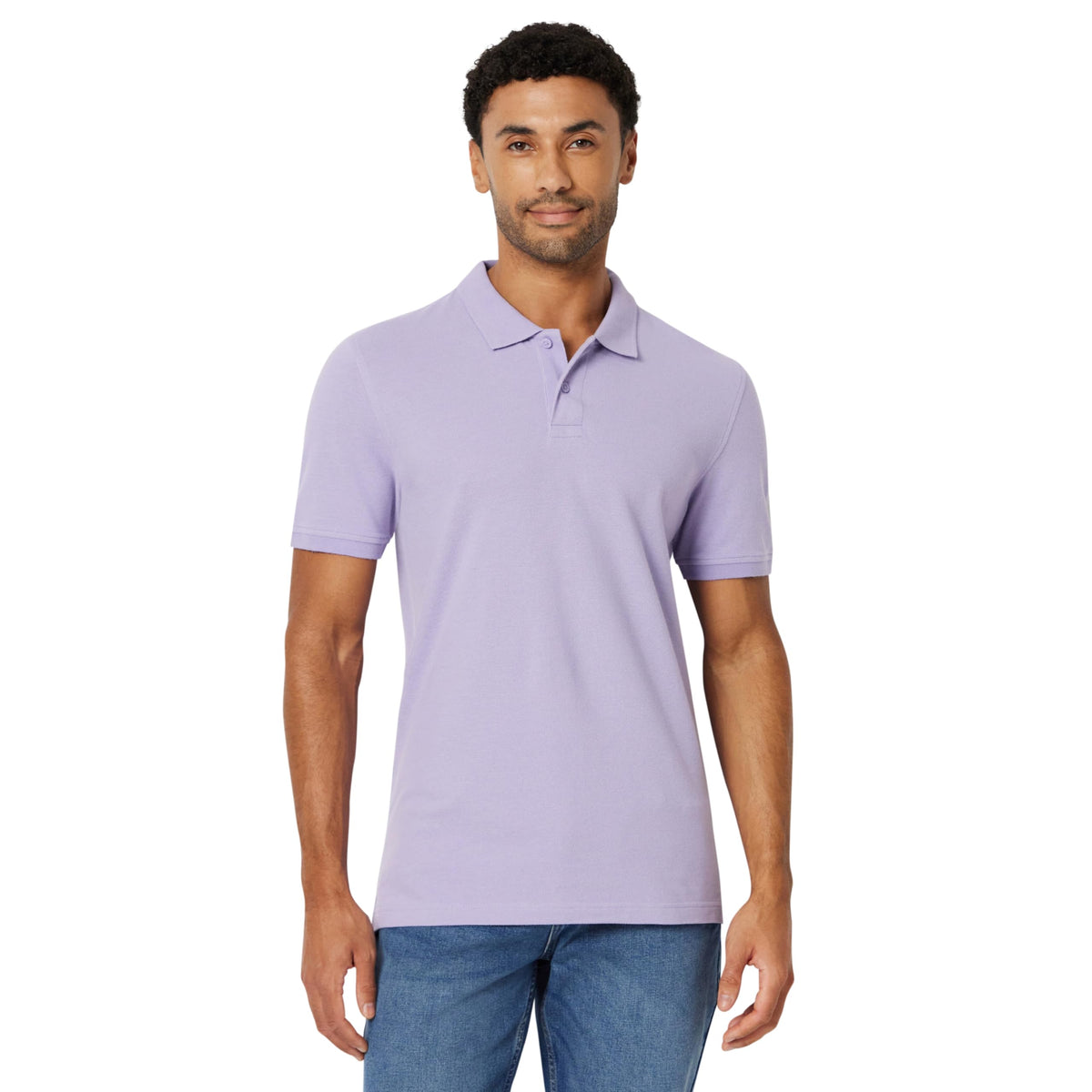Amazon Essentials Men's Short Sleeve Slim-Fit Cotton Pique Polo Shirt, Breathable Collared