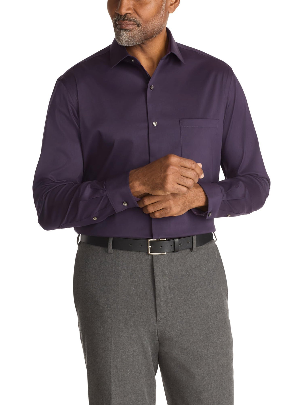 Van Heusen Men's Van Heusen Men's Dress Shirt Regular Fit Ultra Wrinkle Free Flex Collar Stretch Solid