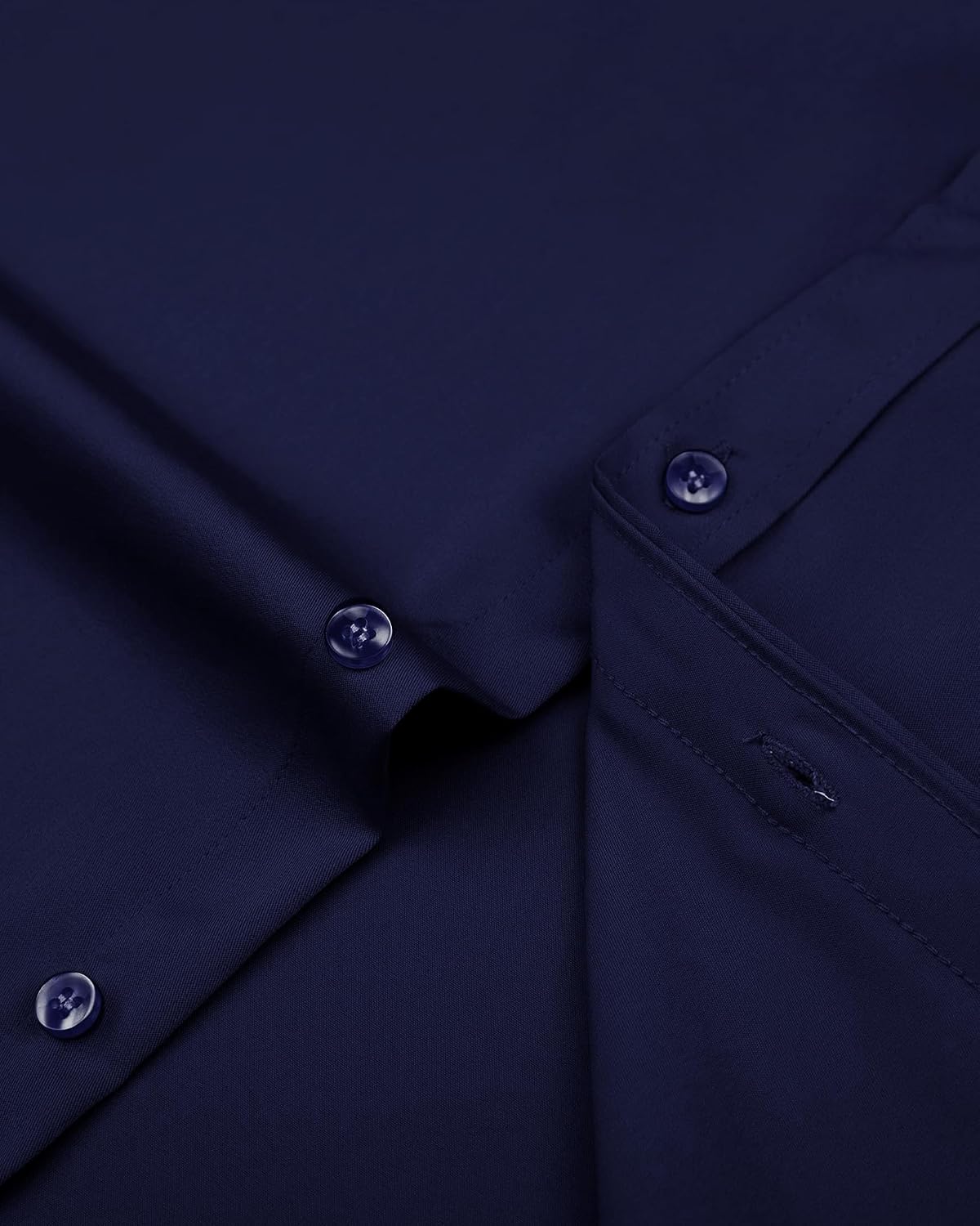 J.VER Men's Dress Shirts Solid Long Sleeve Stretch Wrinkle-Free Formal Shirt Business Casual Button Down Shirts