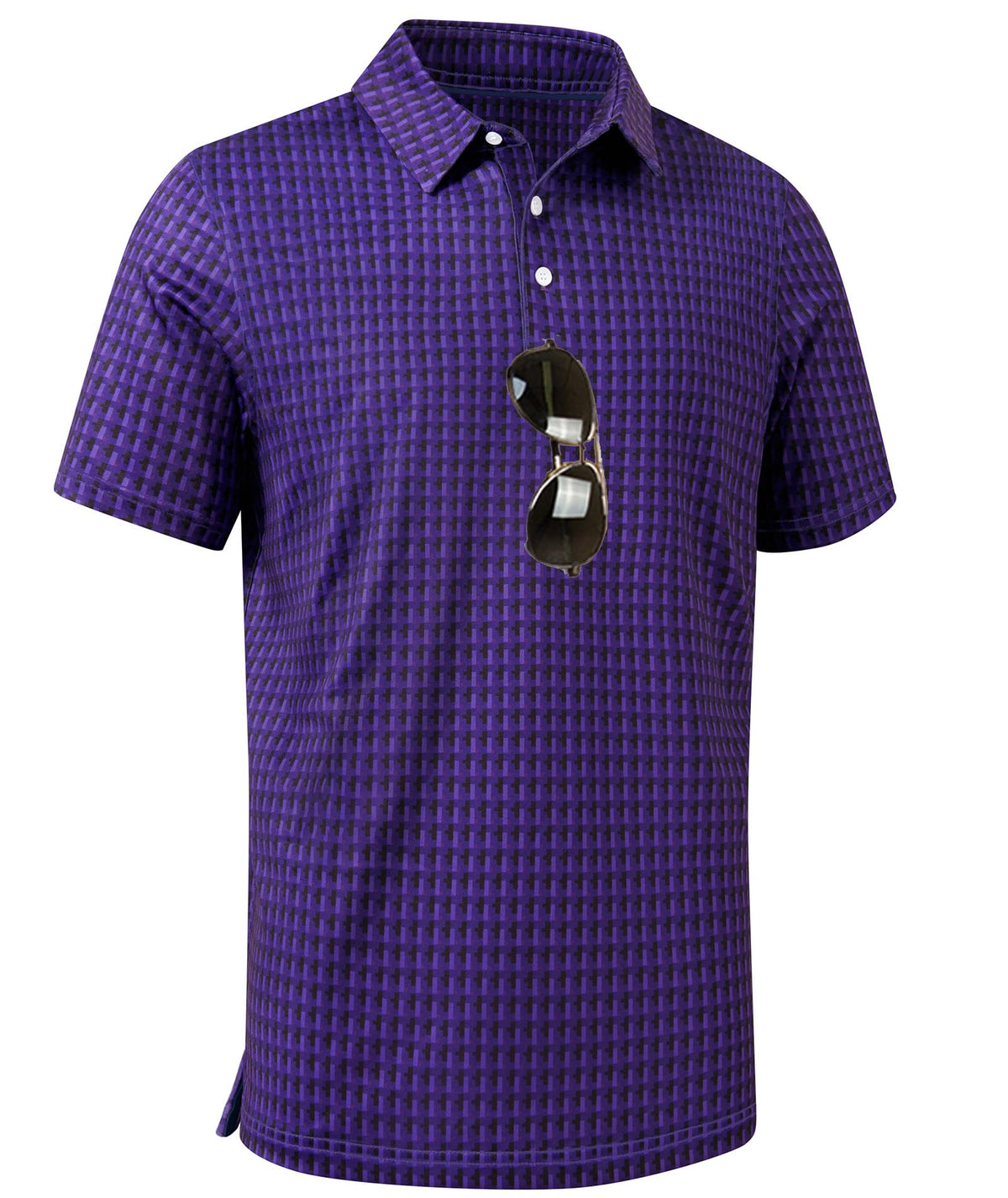 ZITY Men's Golf Shirts Short Sleeve Print Patterns Casual Collared Polo