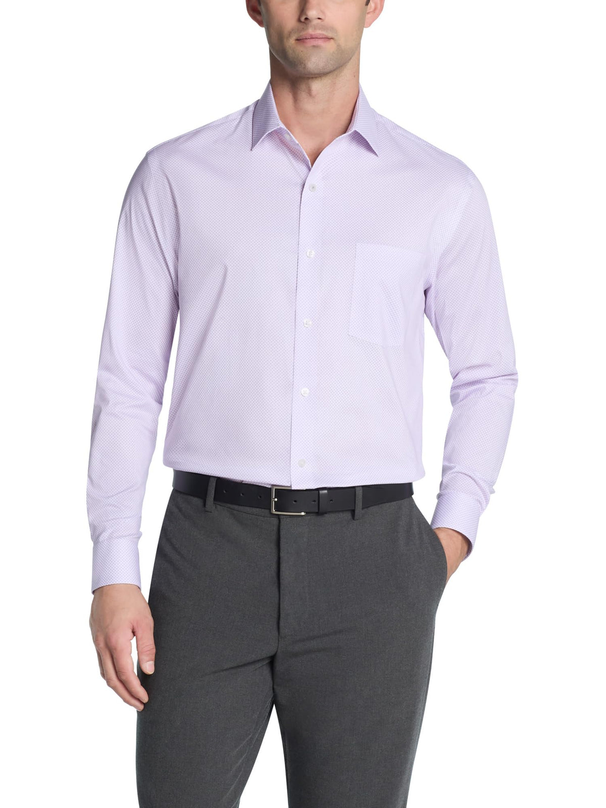Van Heusen Men's Van Heusen Men's Dress Shirt Regular Fit Ultra Wrinkle Free Flex Collar Stretch Solid