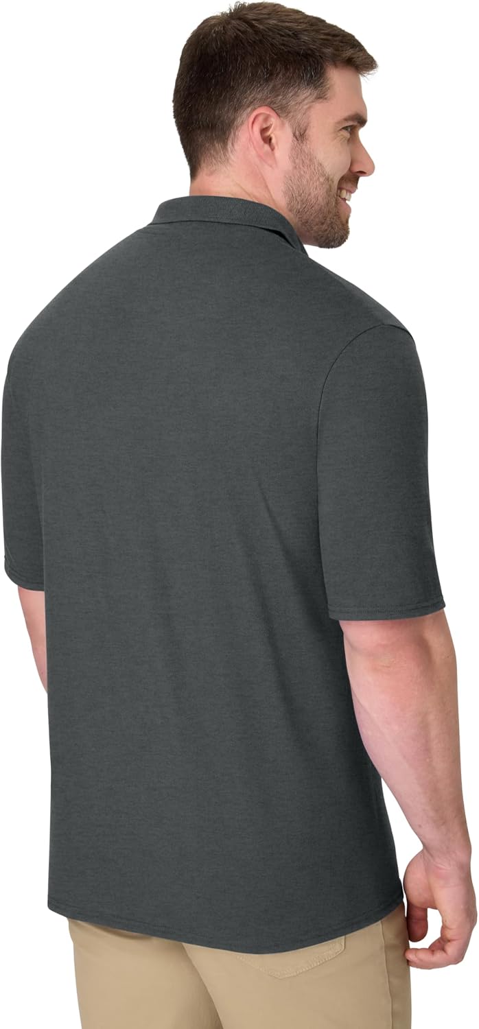 Hanes Men’s X-Temp Short Sleeve Polo Shirt, Midweight Men's Shirt