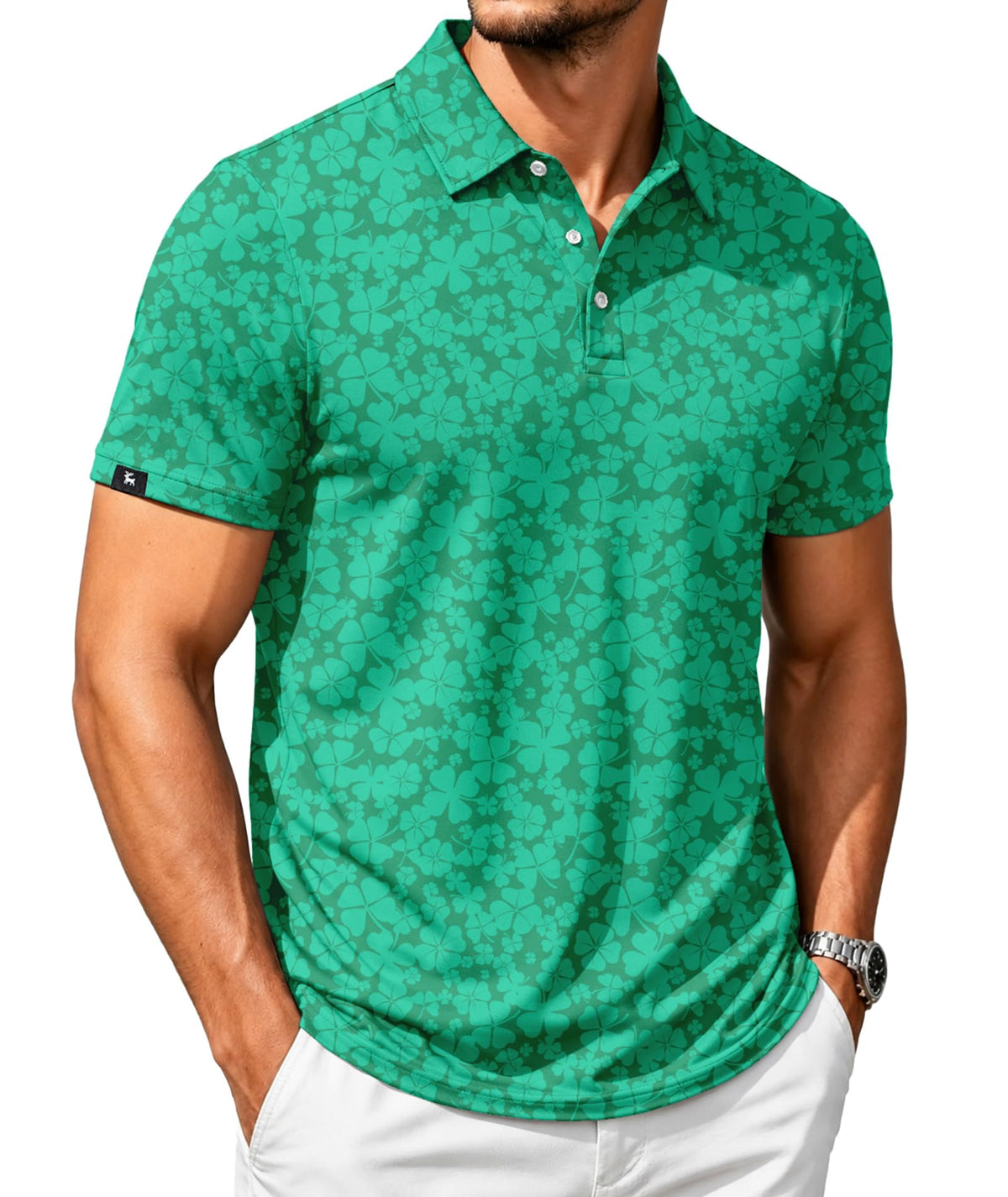 SWISSWELL Men's Moisture Wicking Performance Collared Short Sleeve Golf Shirt