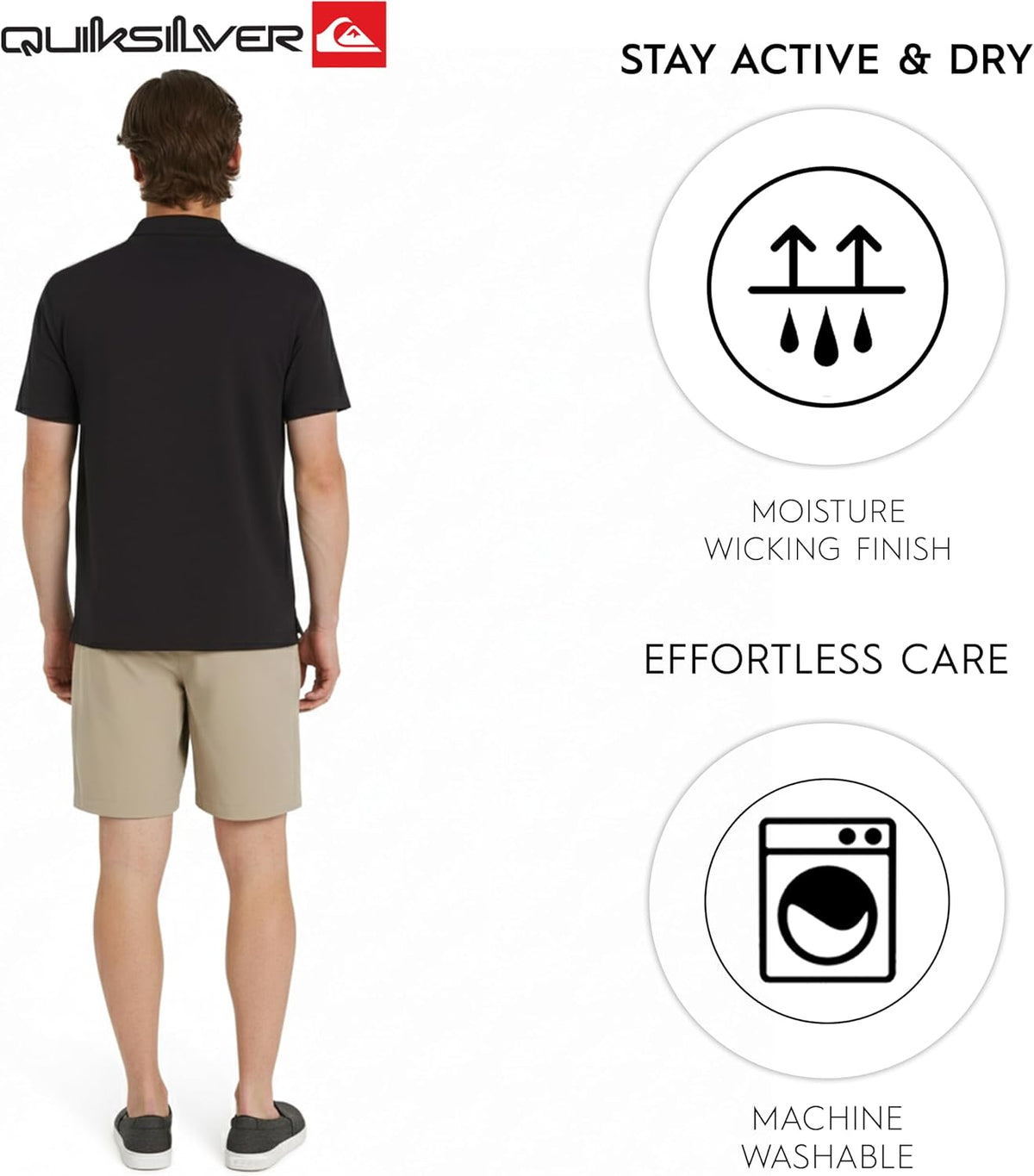 Quiksilver Men's Regular Fit Premium Soft Short Sleeve Oxford Polo Shirt