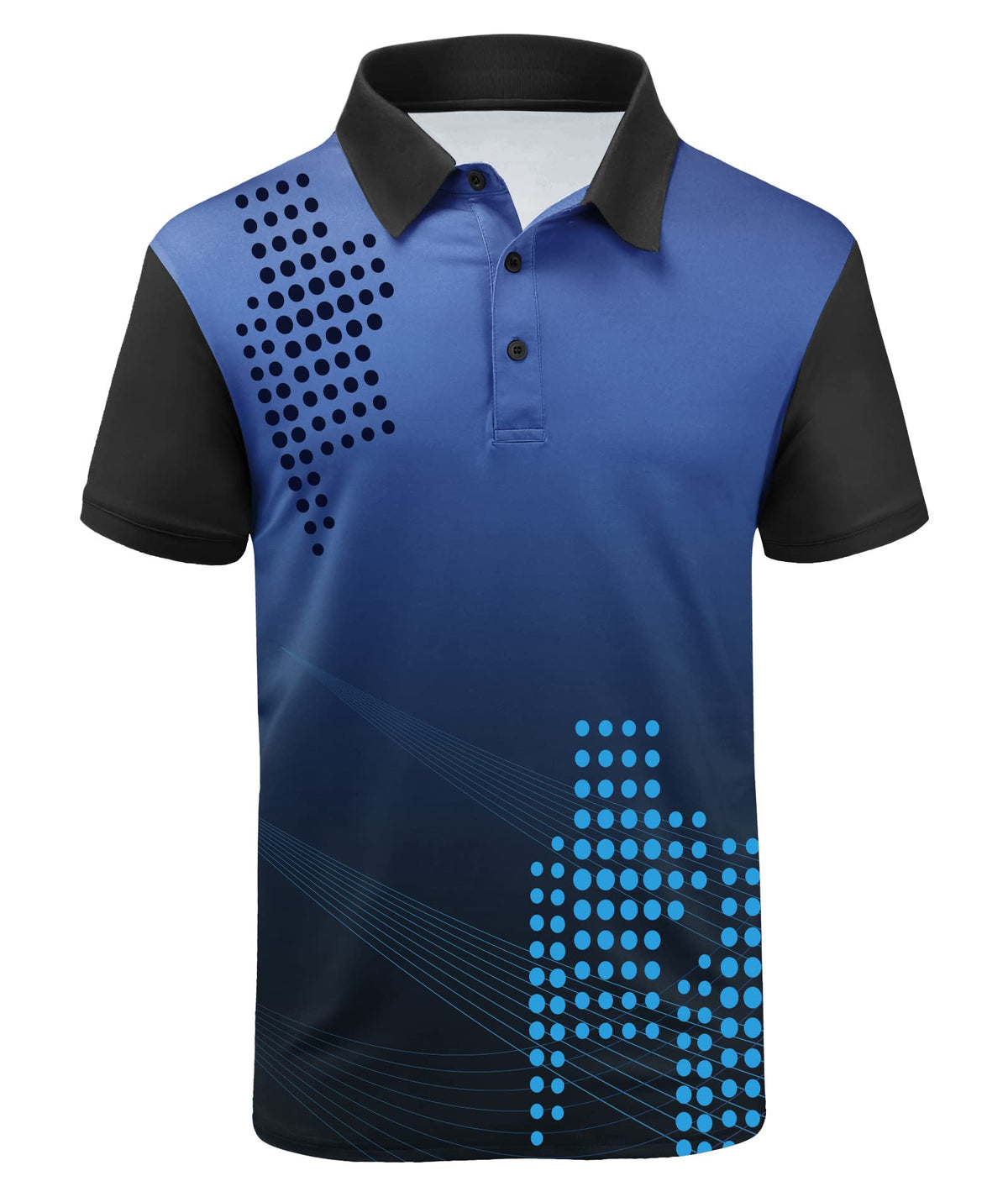 ZITY Mens Golf Shirts Short Sleeve Print Moisture Wicking Polo Shirt