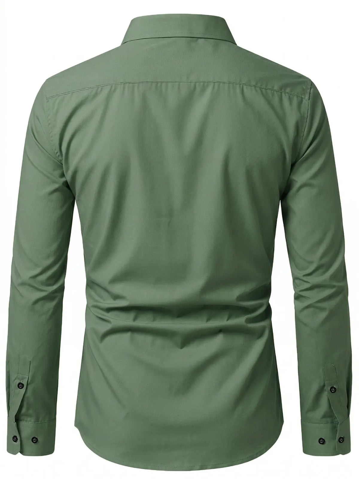 Men's Long Sleeve Classic Formal Button Shirt, Plain Color, Casual Slim Fit, Suitable for Work, Daily Commute, Leisure, Parties, Dinners