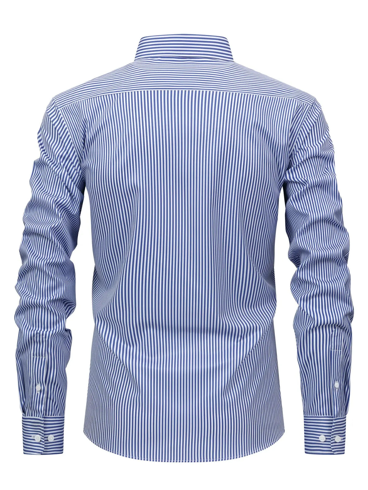 Men's Striped Classic Stripe Pattern Long Sleeve Button Up Business Casual Shirt, Wrinkle-Resistant, Button Front, Loose Fit, Ideal for Office, Daily Wear, Men's Top