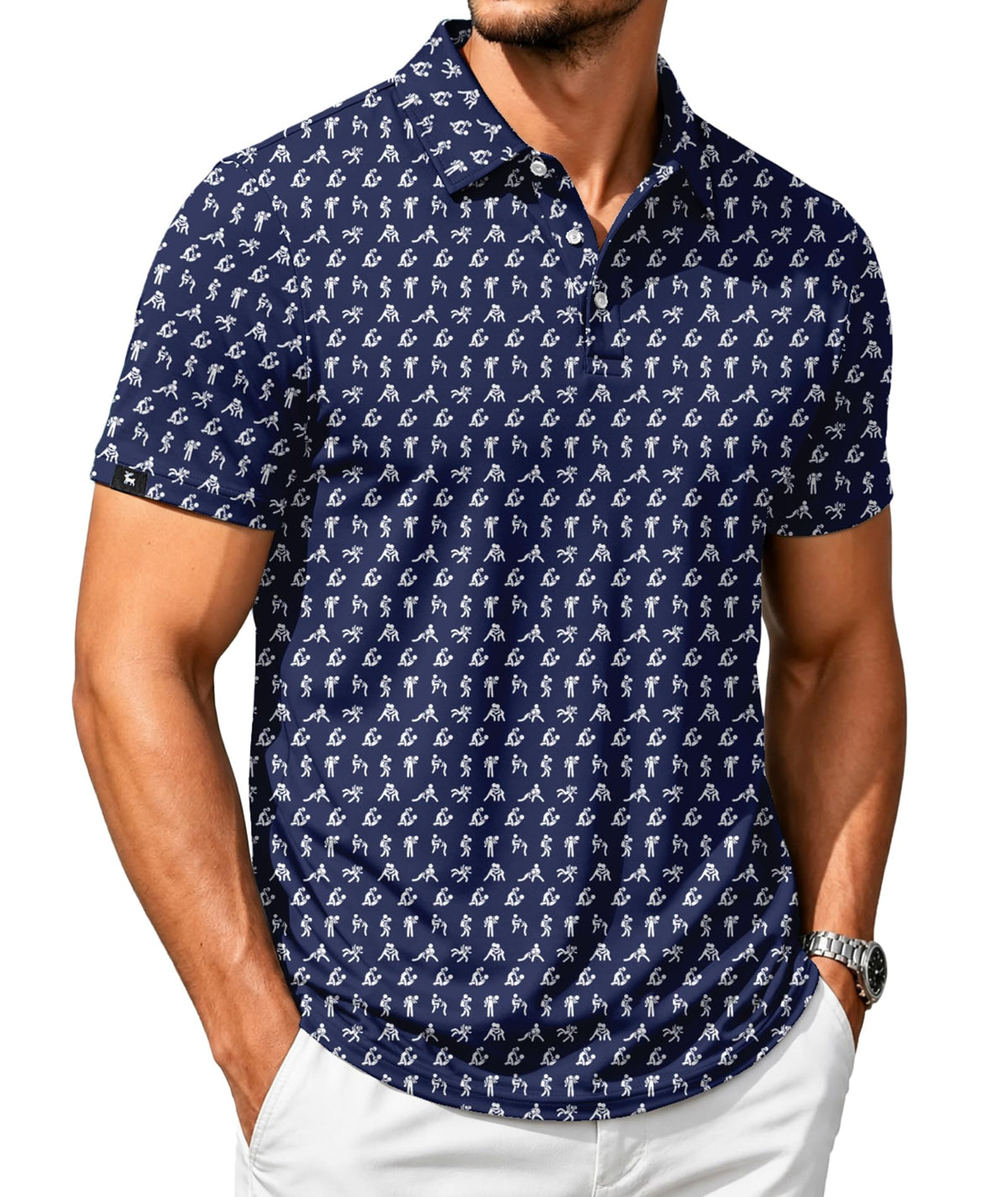 SWISSWELL Men's Moisture Wicking Performance Collared Short Sleeve Golf Shirt