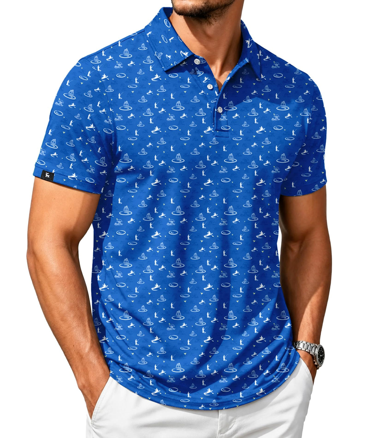 SWISSWELL Men's Moisture Wicking Performance Collared Short Sleeve Golf Shirt
