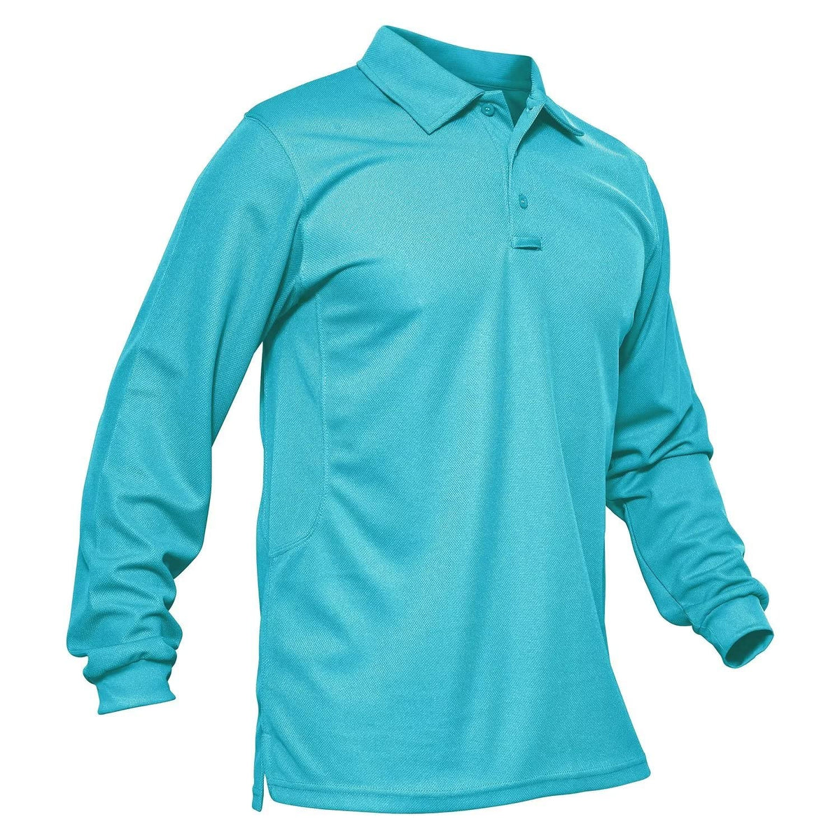 MAGCOMSEN Men's Polo Shirts 3 Button Quick Dry Performance Long Sleeve Tactical Shirts Pique Jersey Golf Shirt