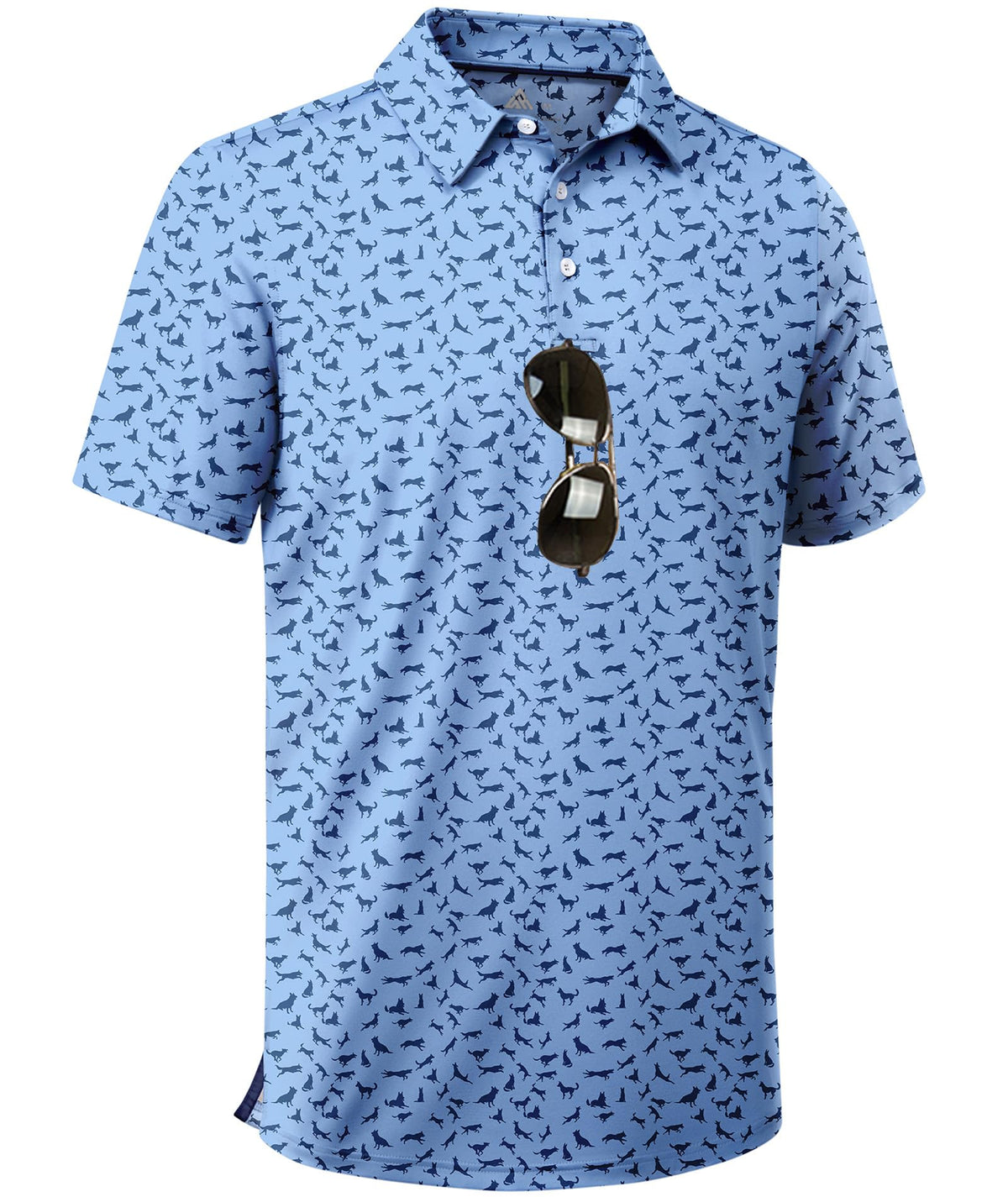ZITY Men's Golf Shirts Short Sleeve Print Patterns Casual Collared Polo