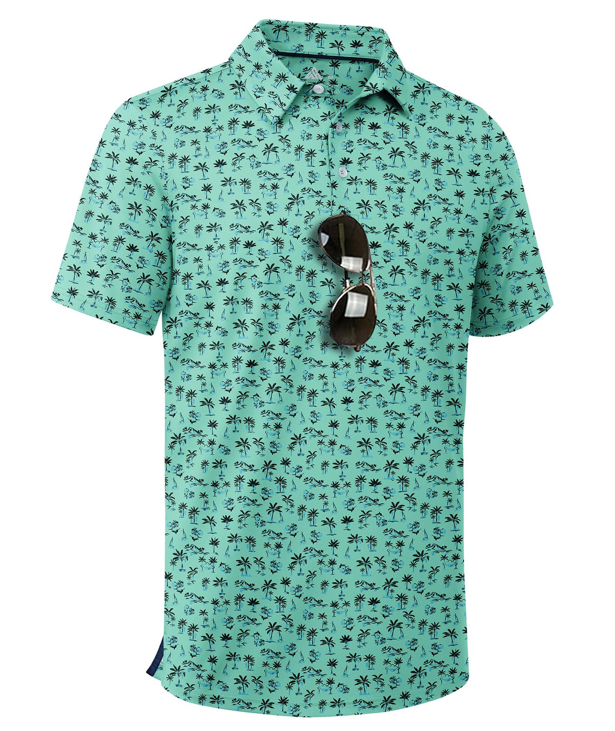 ZITY Men's Golf Shirts Short Sleeve Print Patterns Casual Collared Polo