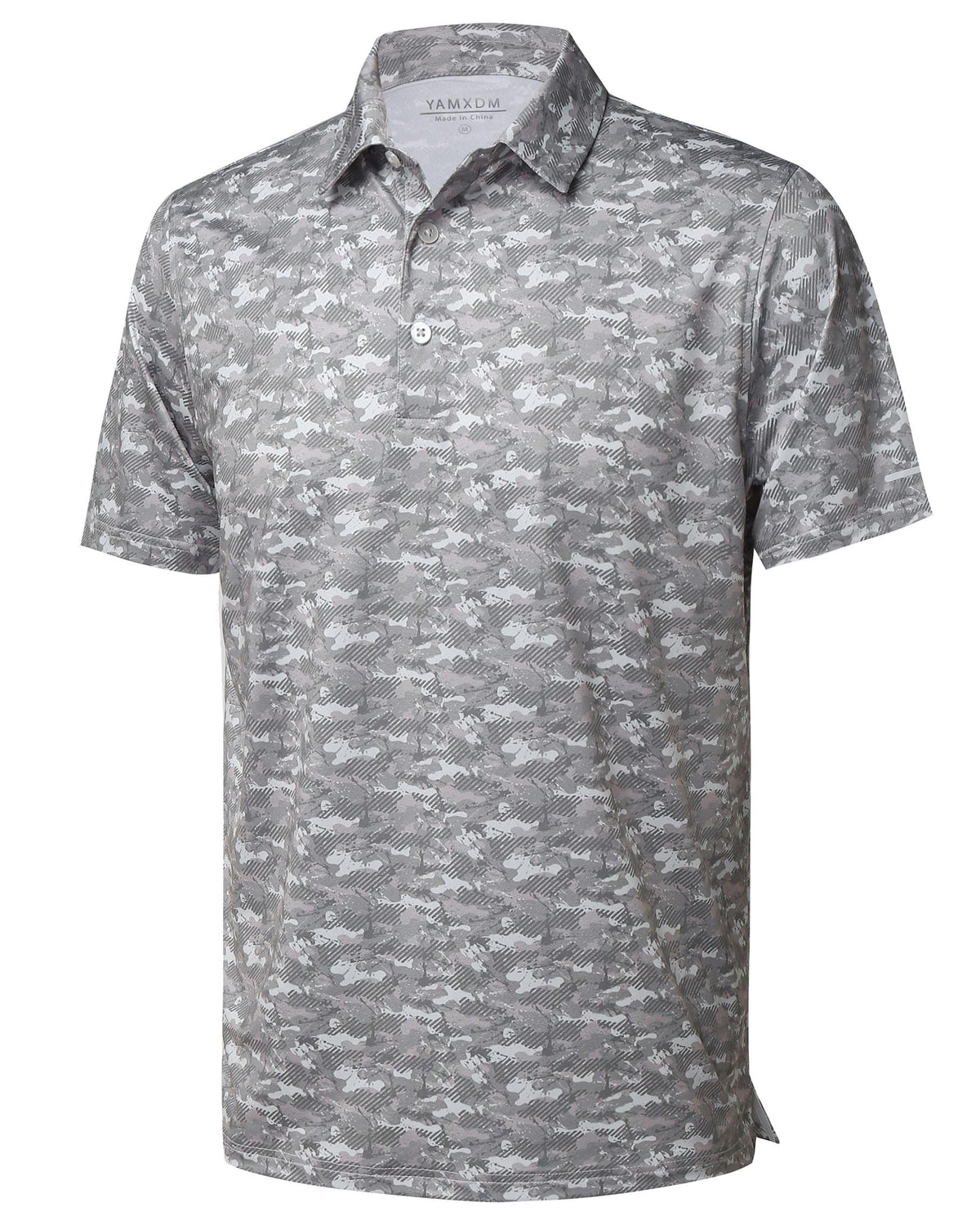 Golf Shirts for Men - Dry Fit Moisture Wicking Short Sleeve Performance Sport Casual Striped Collared Mens Polo Shirt