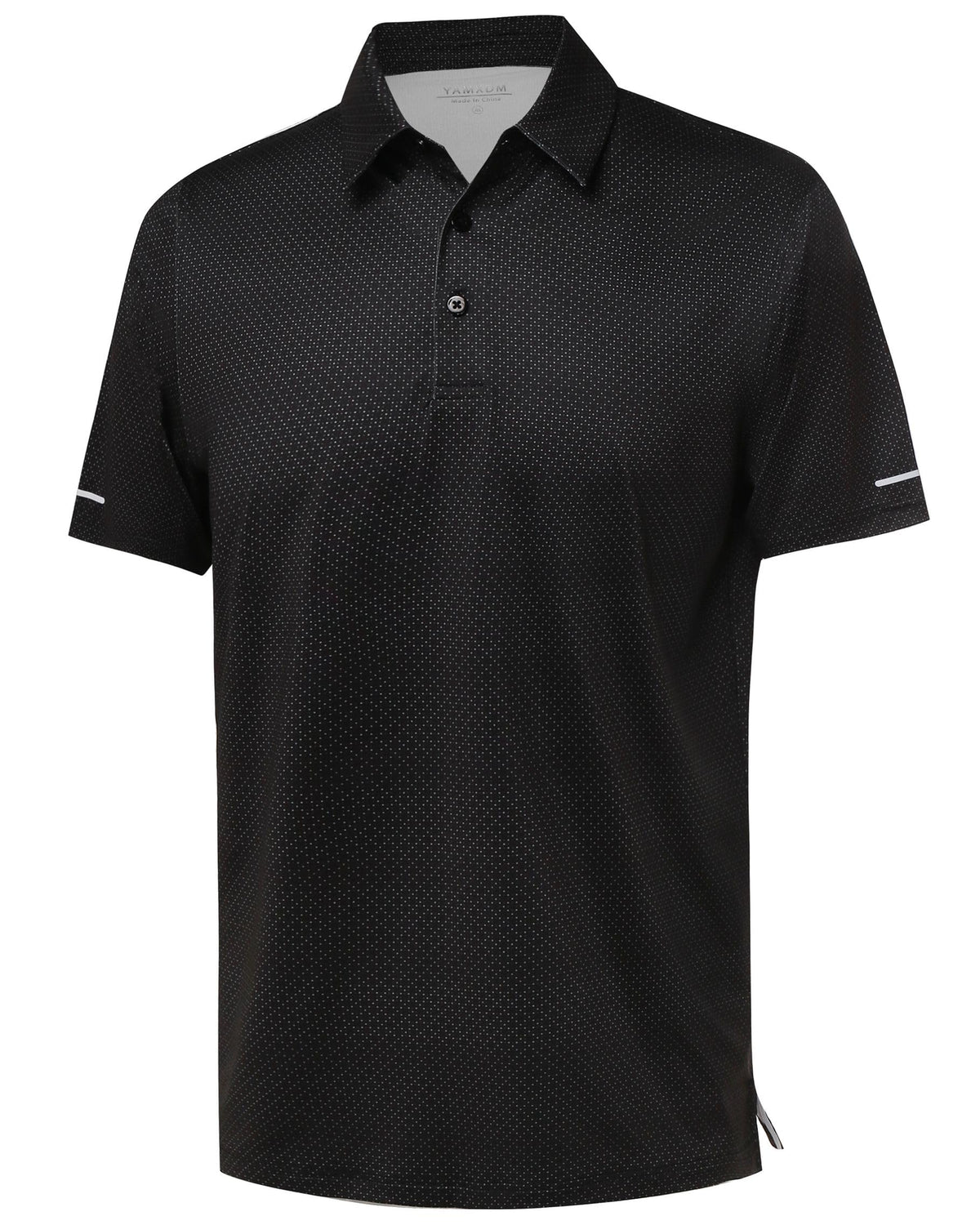 Golf Shirts for Men - Dry Fit Moisture Wicking Short Sleeve Performance Sport Casual Striped Collared Mens Polo Shirt
