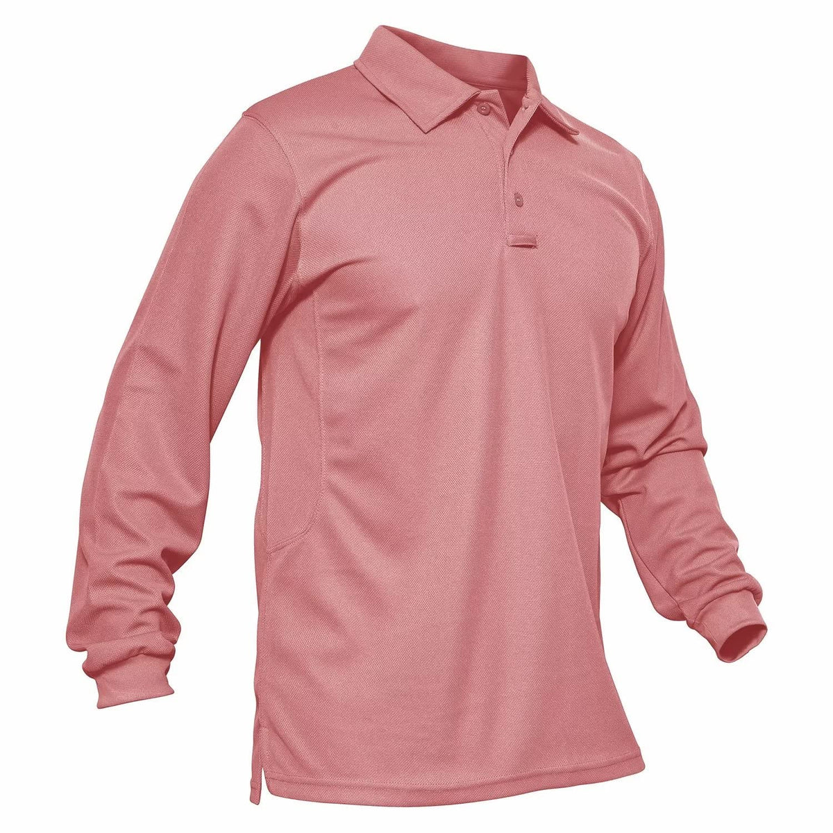 MAGCOMSEN Men's Polo Shirts 3 Button Quick Dry Performance Long Sleeve Tactical Shirts Pique Jersey Golf Shirt