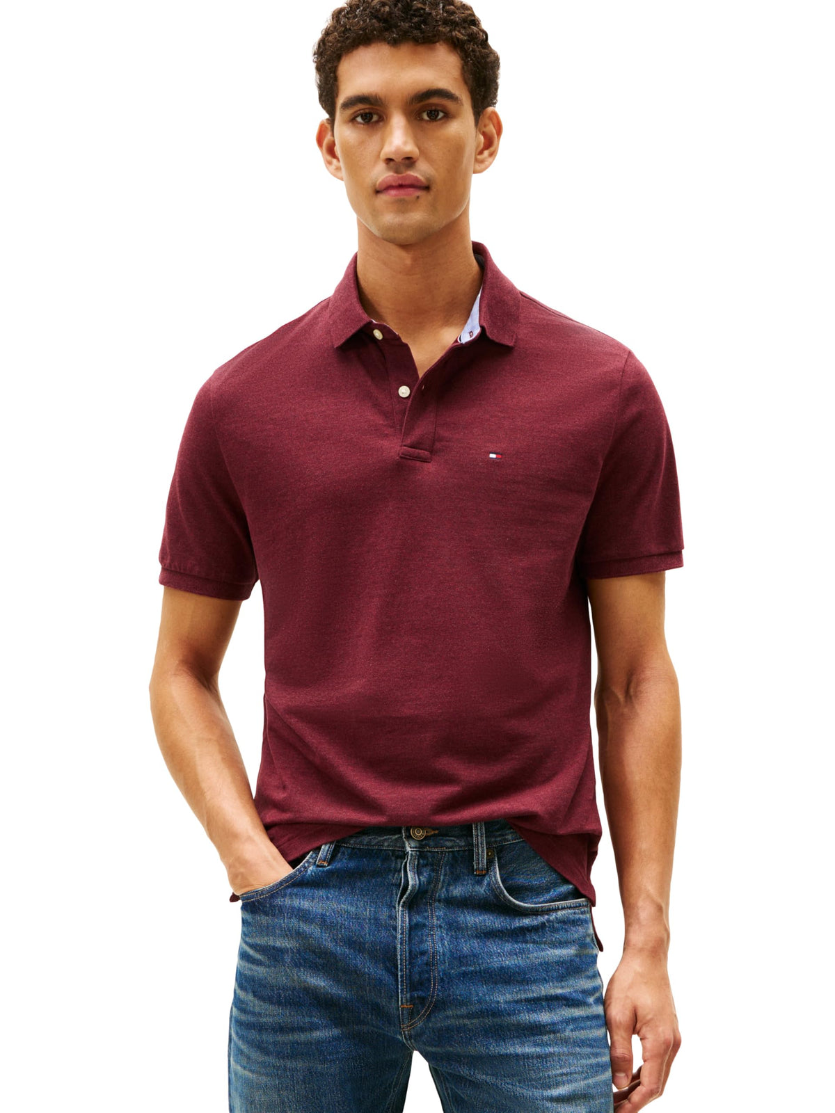 Tommy Hilfiger Men's Short Sleeve Cotton Pique Polo Shirt in Classic Fit