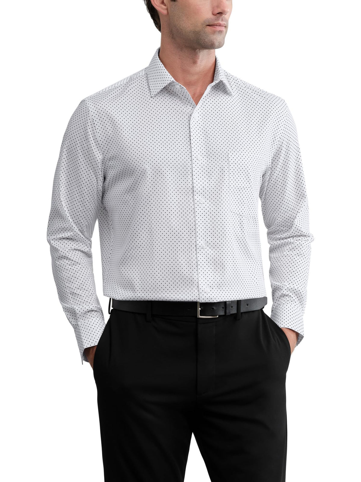 Van Heusen Men's Van Heusen Men's Dress Shirt Regular Fit Ultra Wrinkle Free Flex Collar Stretch Solid