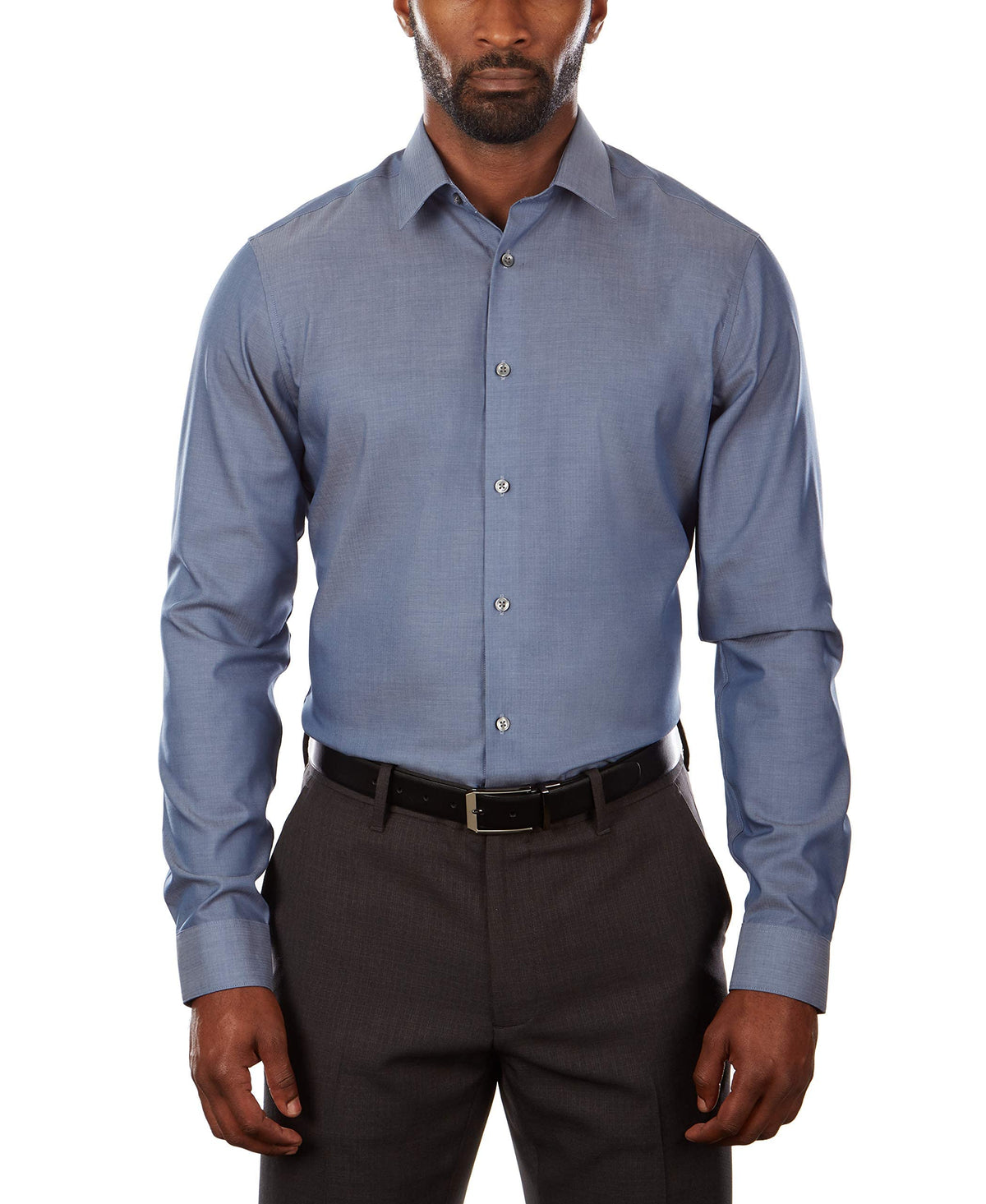 Calvin Klein Men's Slim Fit Non-Iron Herringbone Dress Shirt