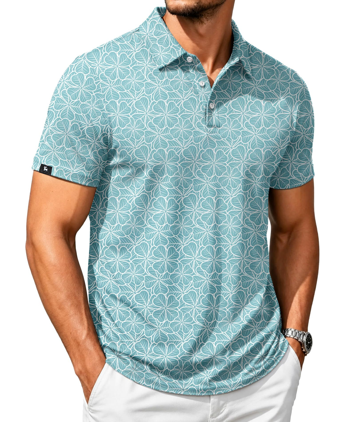 SWISSWELL Men's Moisture Wicking Performance Collared Short Sleeve Golf Shirt