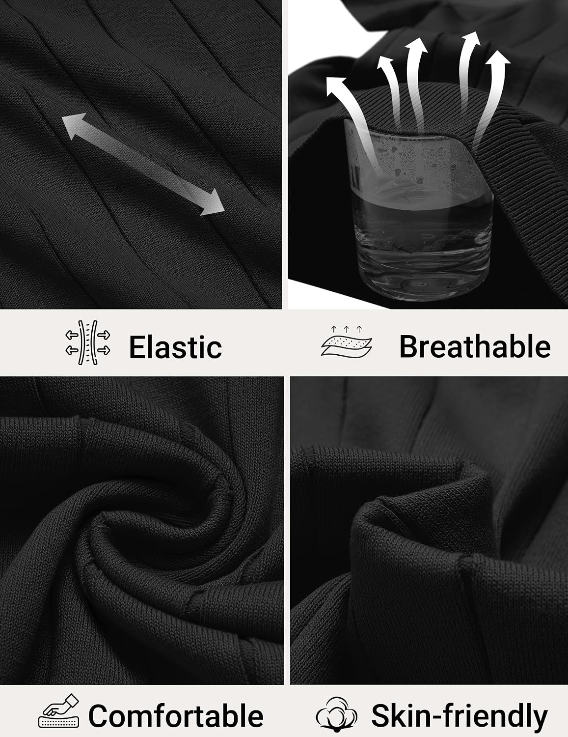 COOFANDY Mens Polo Shirts Short Sleeve V Neck Knit Shirts for Men Casual Old Money Clothes Mens Golf Shirt