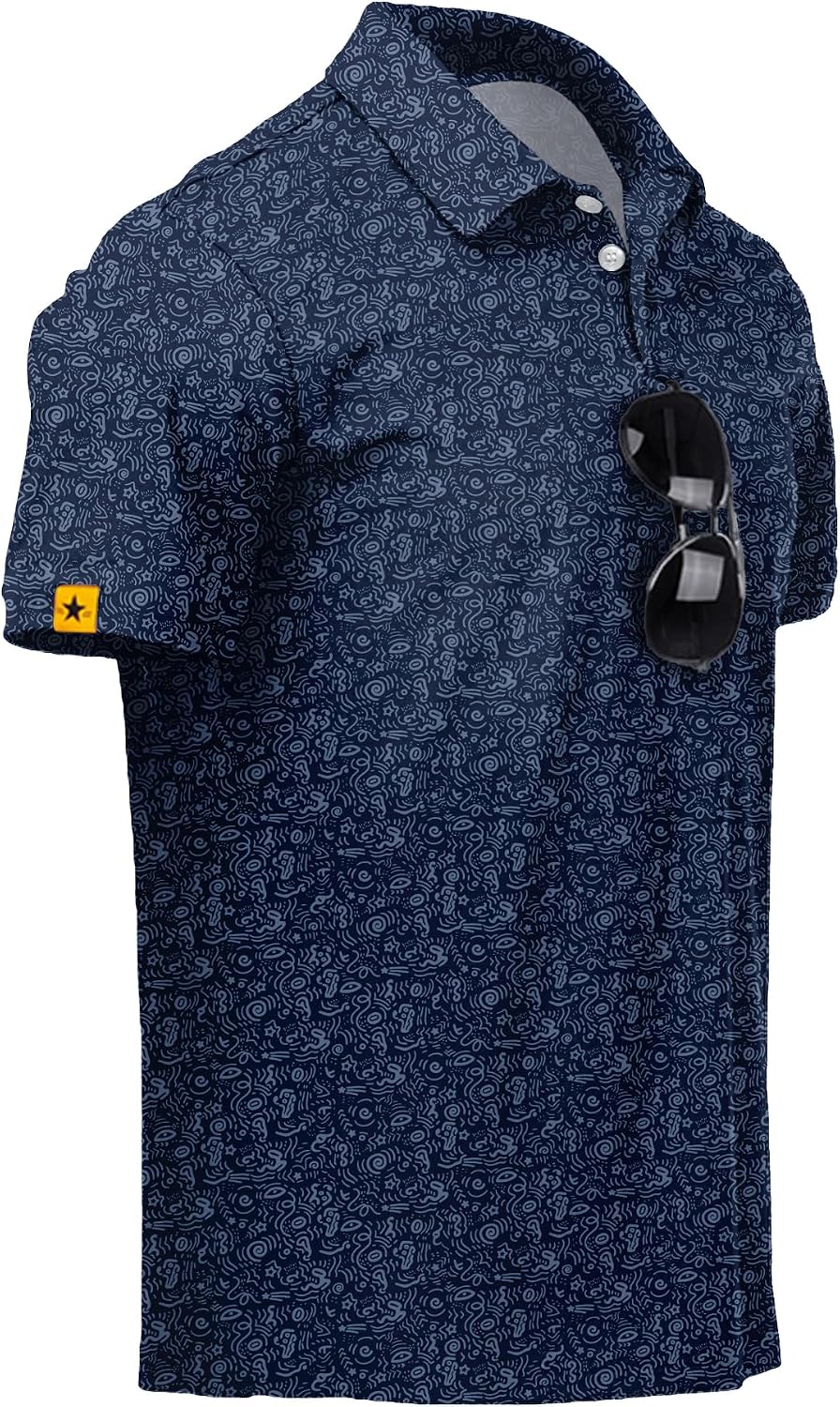 ZITY Mens Golf Polo Shirts Short Sleeve UPF 50+ Moisture Wicking Tshirt