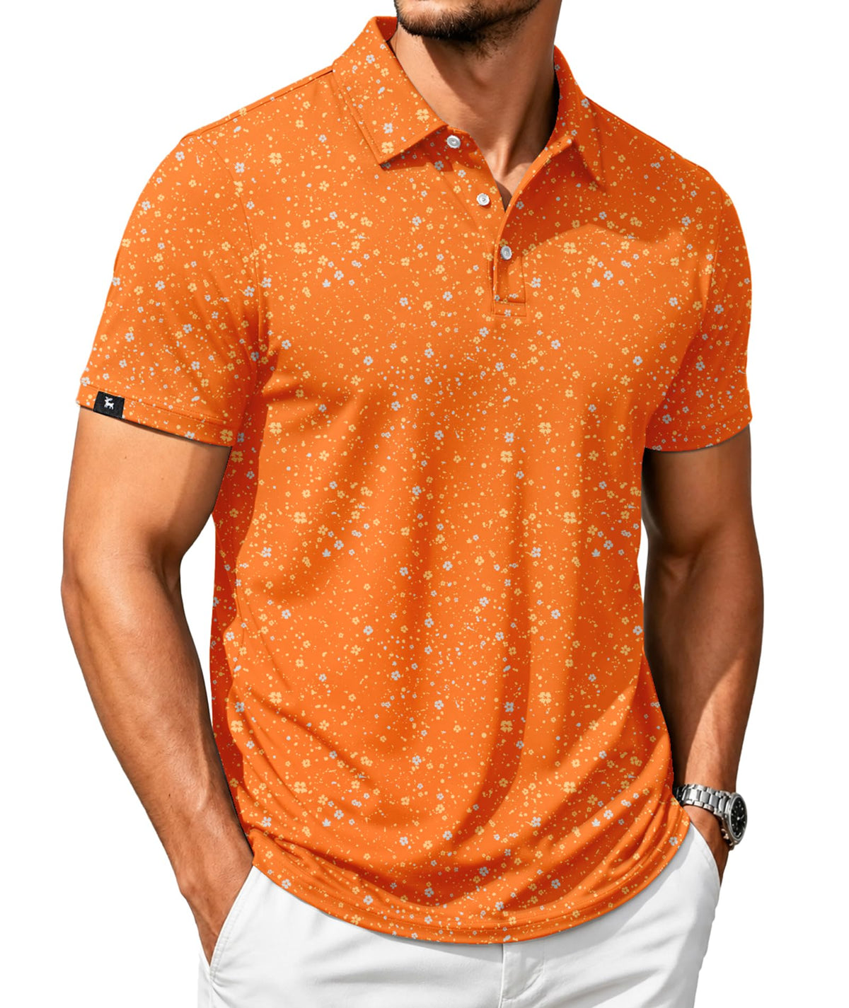 SWISSWELL Men's Moisture Wicking Performance Collared Short Sleeve Golf Shirt