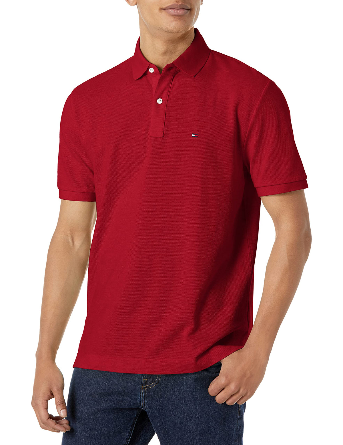Tommy Hilfiger Men's Short Sleeve Cotton Pique Polo Shirt in Classic Fit