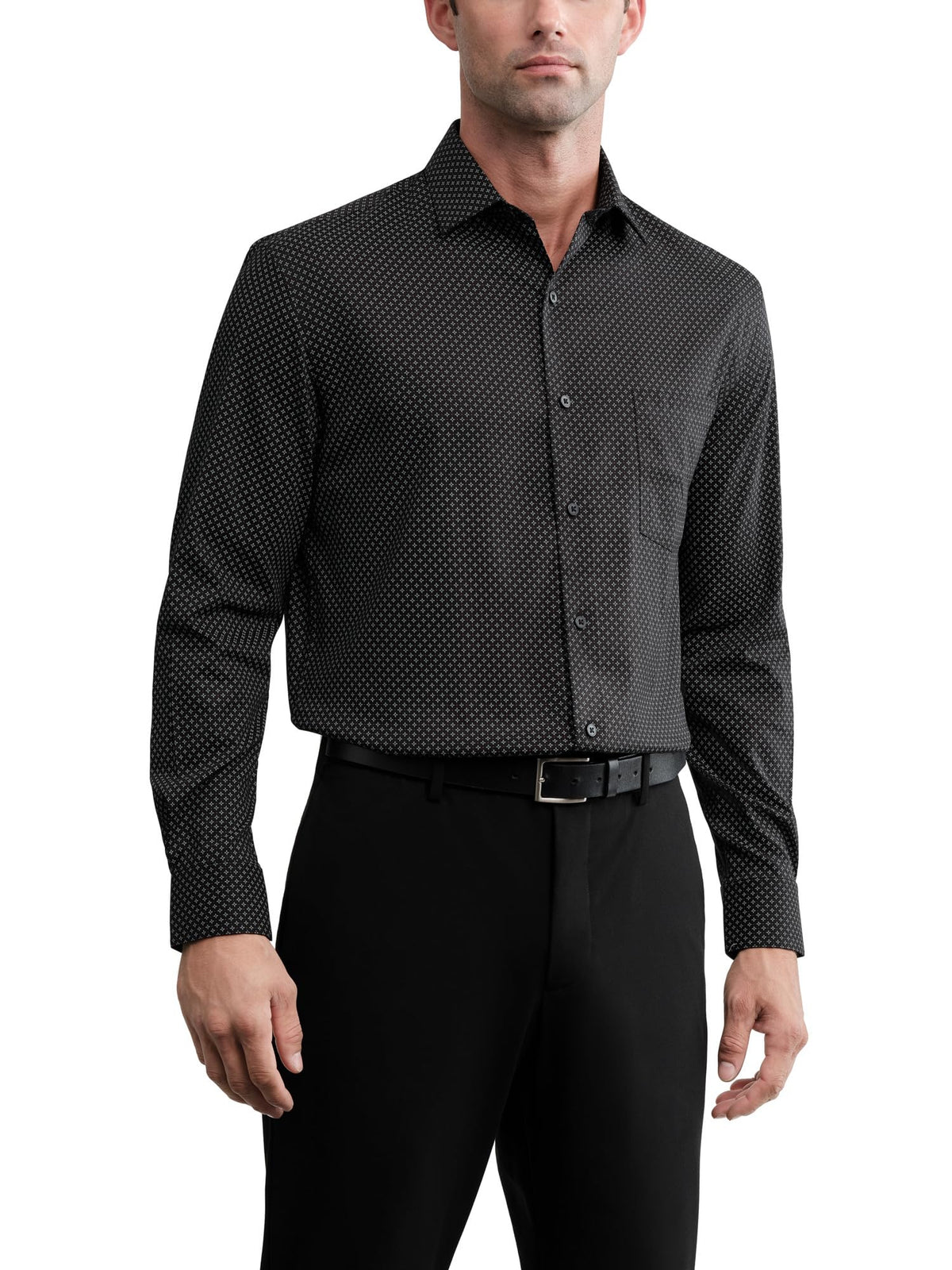 Van Heusen Men's Van Heusen Men's Dress Shirt Regular Fit Ultra Wrinkle Free Flex Collar Stretch Solid