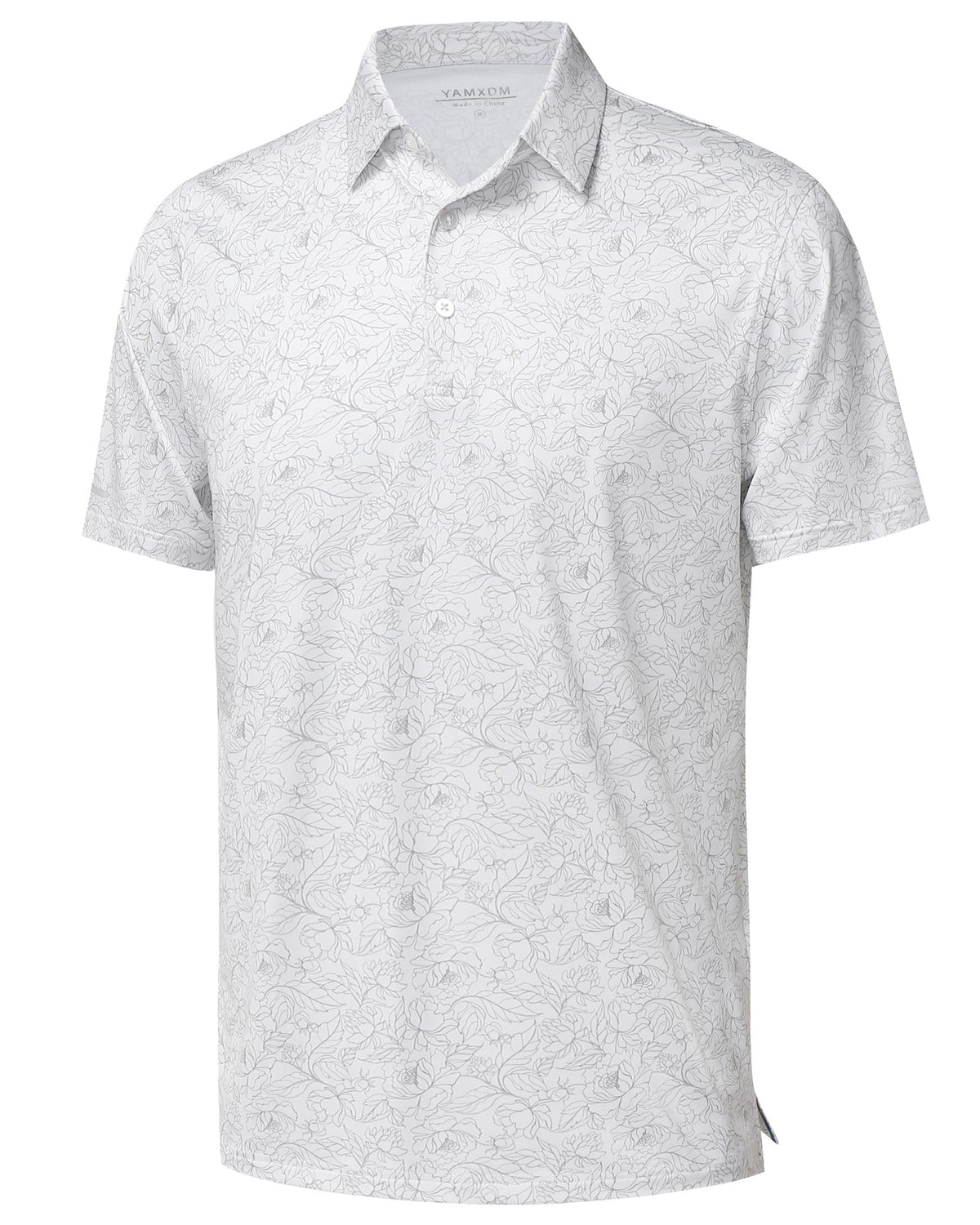 Golf Shirts for Men - Dry Fit Moisture Wicking Short Sleeve Performance Sport Casual Striped Collared Mens Polo Shirt