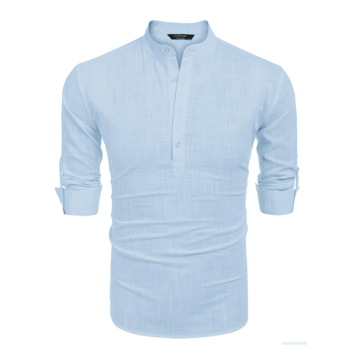 COOFANDY Week Men's Cotton Linen Henley Shirt Long Sleeve Hippie Casual Beach T Shirts Menswear Soft Beach Wear Breathable Vneck Fashion Lightweight Stylish Slim Fit（runs small ）