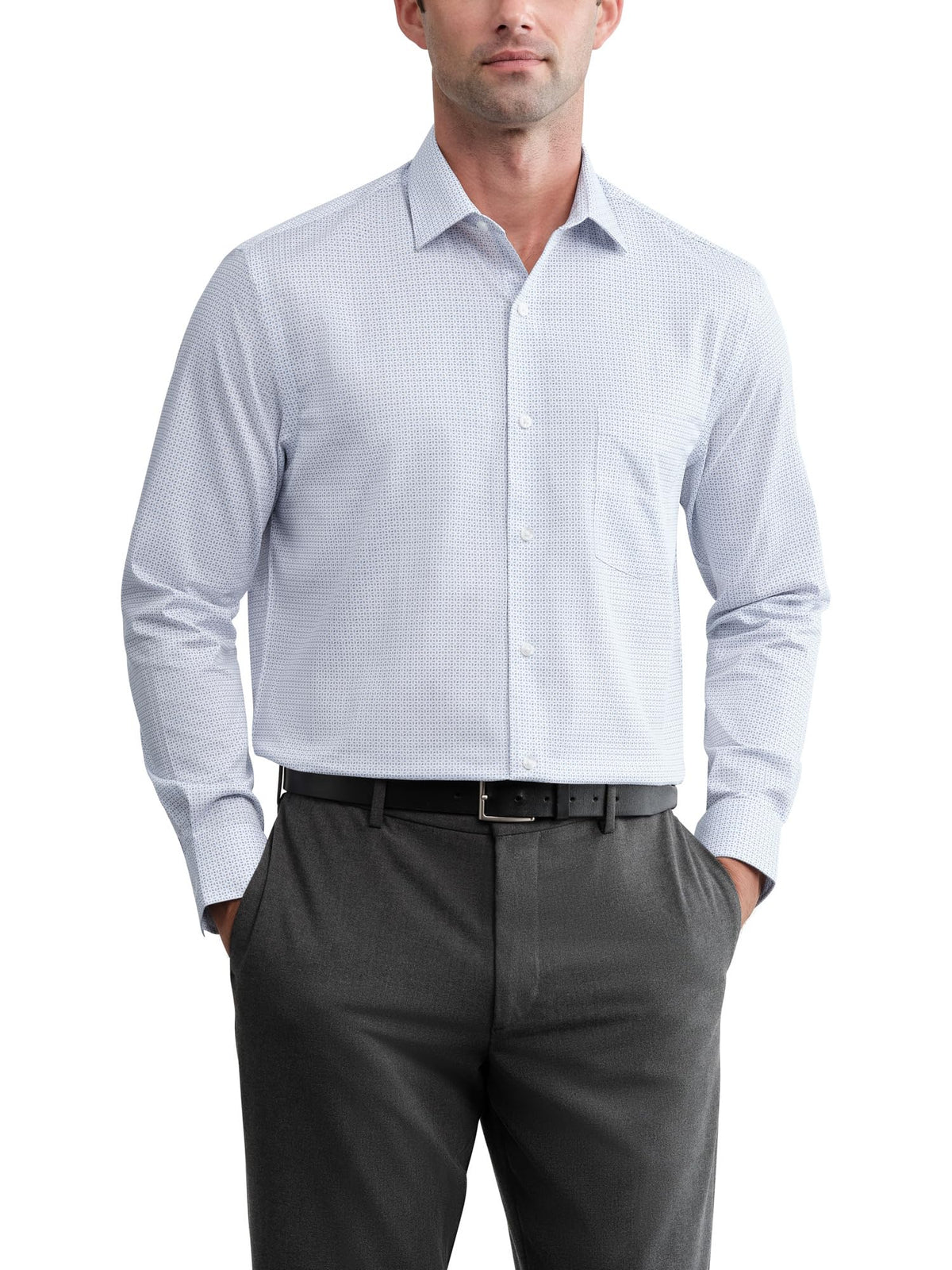 Van Heusen Men's Van Heusen Men's Dress Shirt Regular Fit Ultra Wrinkle Free Flex Collar Stretch Solid