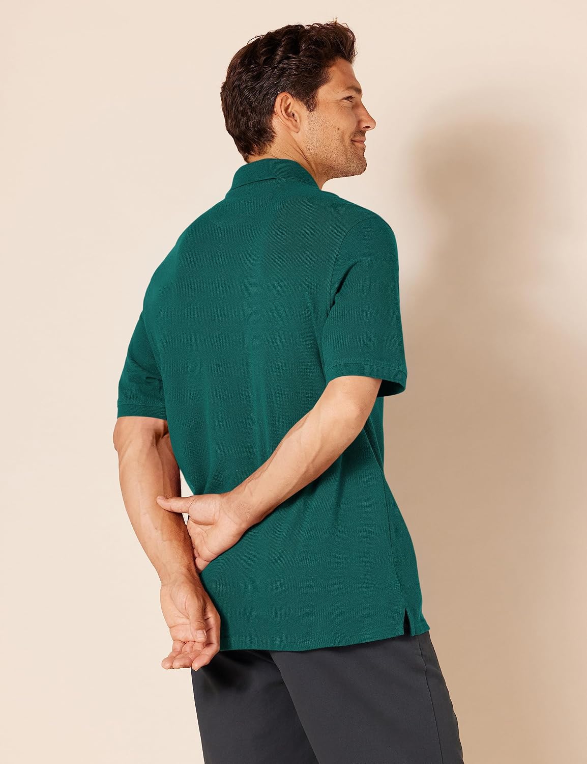Amazon Essentials Men's Regular-Fit Cotton Pique Polo Shirt, Short Sleeve (Available in Big & Tall)
