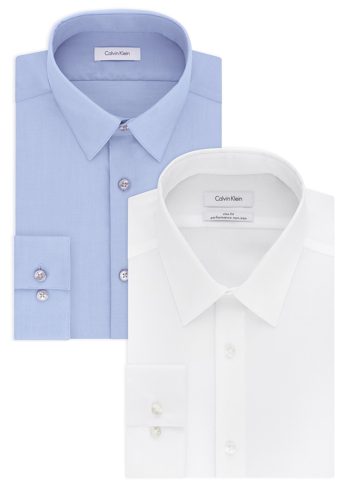 Calvin Klein Men's Slim Fit Non-Iron Herringbone Dress Shirt