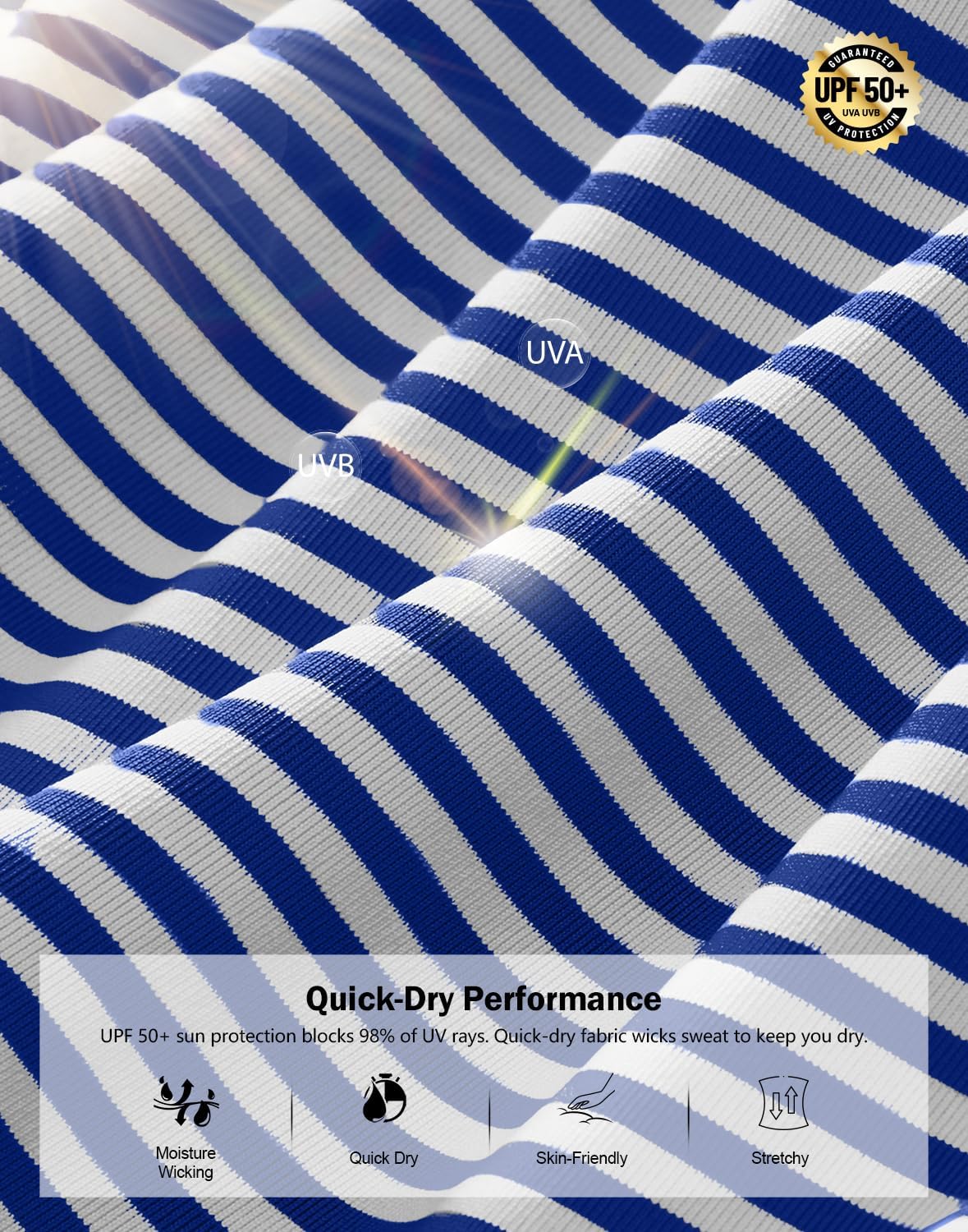 Mens Golf Shirt Dry Fit Performance Short Sleeve Striped Polo Shirts