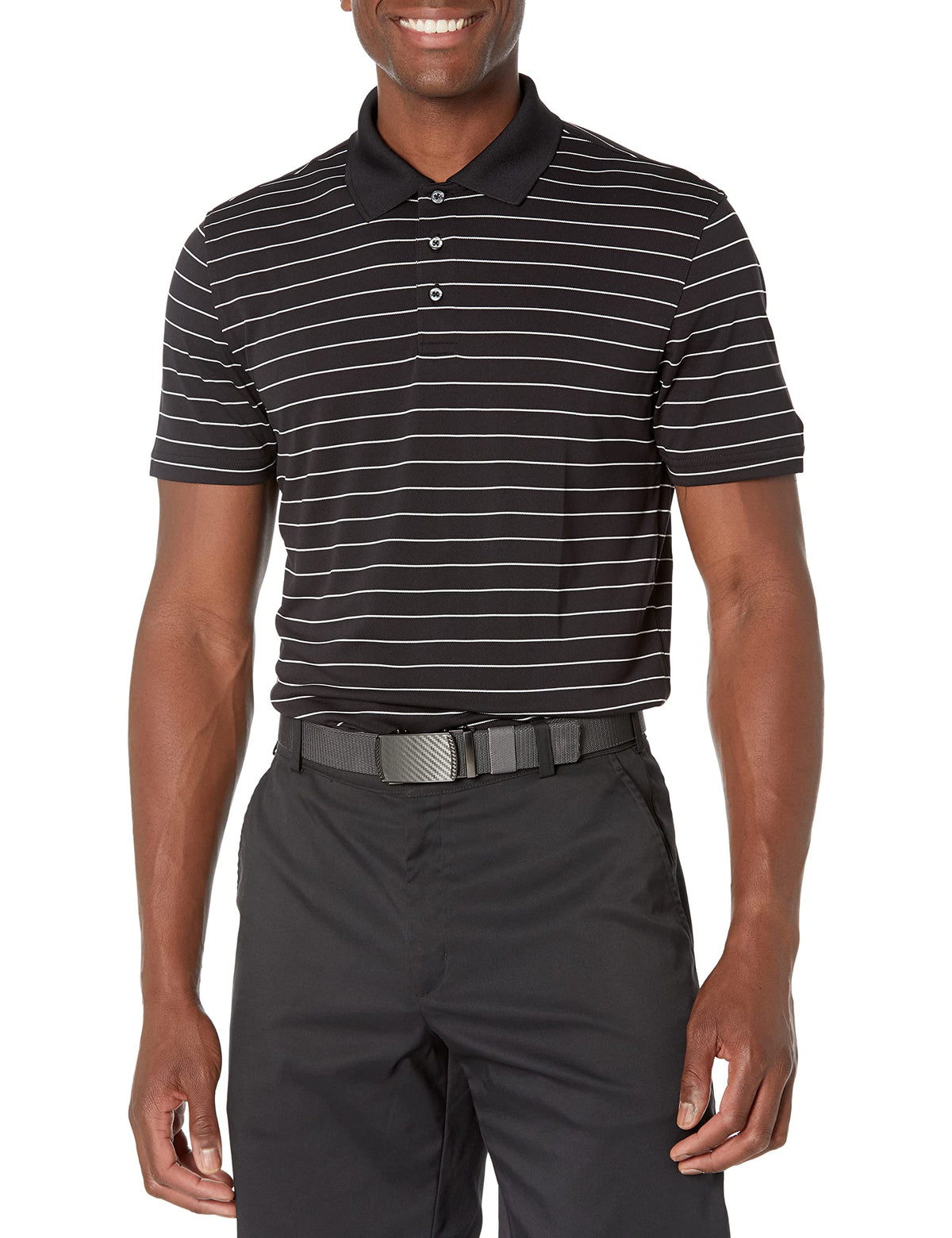 Amazon Essentials Men's Moisture Wicking Golf Polo Shirt, Short Sleeve, Slim-Fit, Quick-Dry, Active Wear