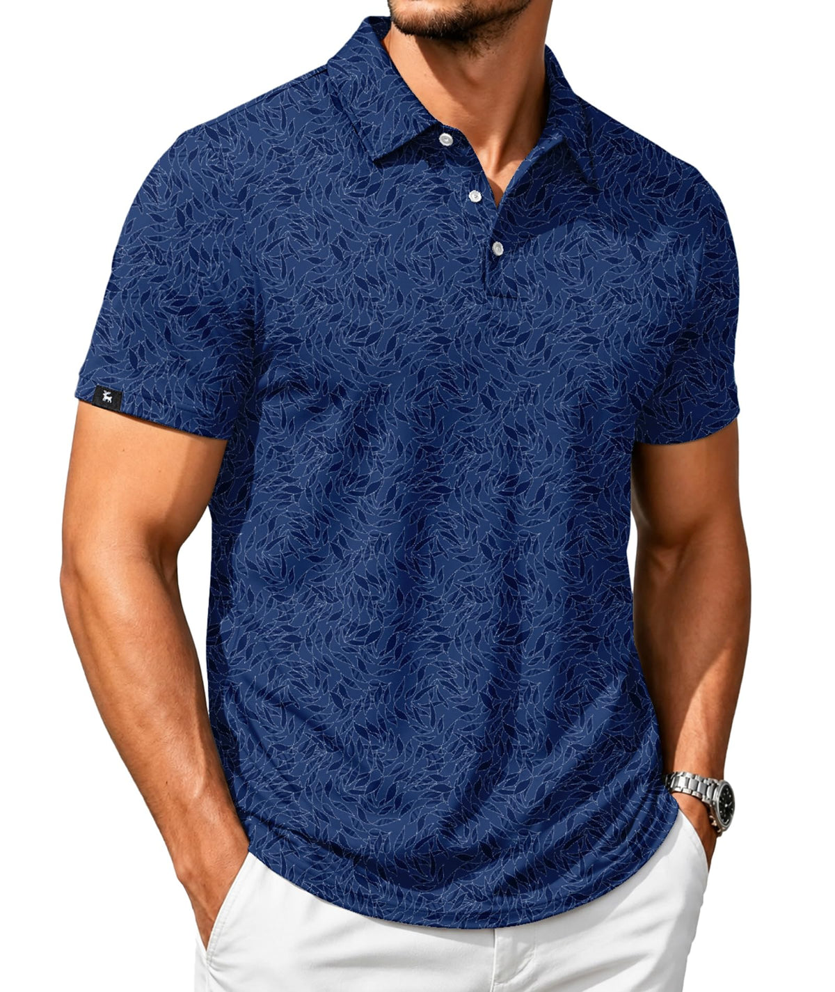 SWISSWELL Men's Moisture Wicking Performance Collared Short Sleeve Golf Shirt