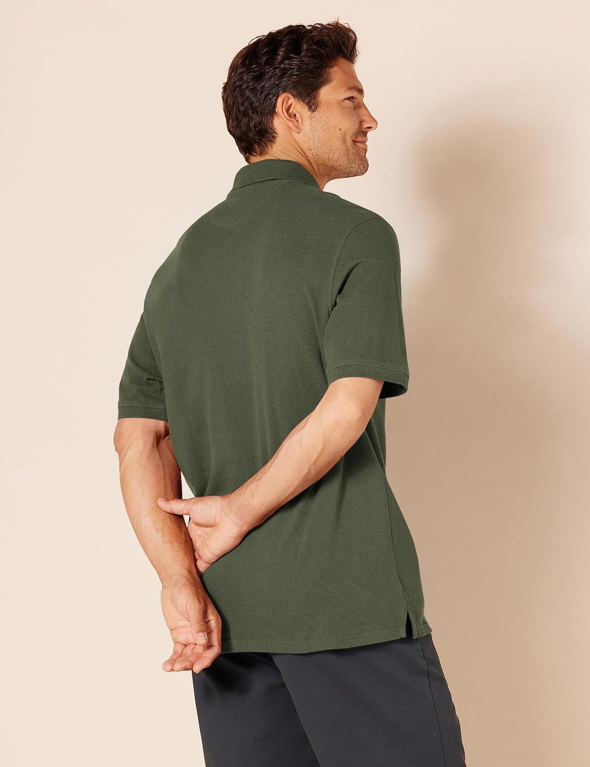 Amazon Essentials Men's Regular-Fit Cotton Pique Polo Shirt, Short Sleeve (Available in Big & Tall)