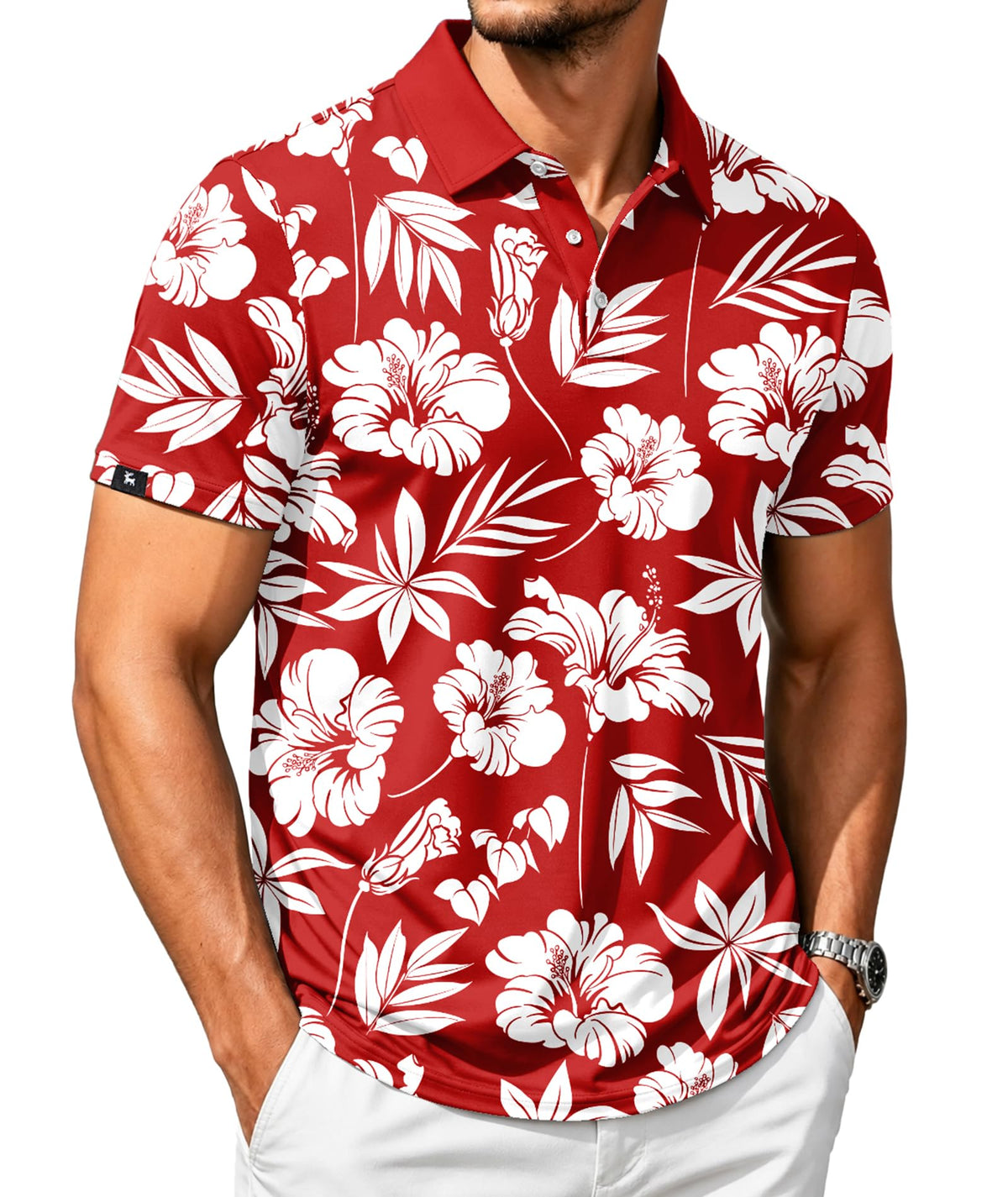 SWISSWELL Men's Moisture Wicking Performance Collared Short Sleeve Golf Shirt